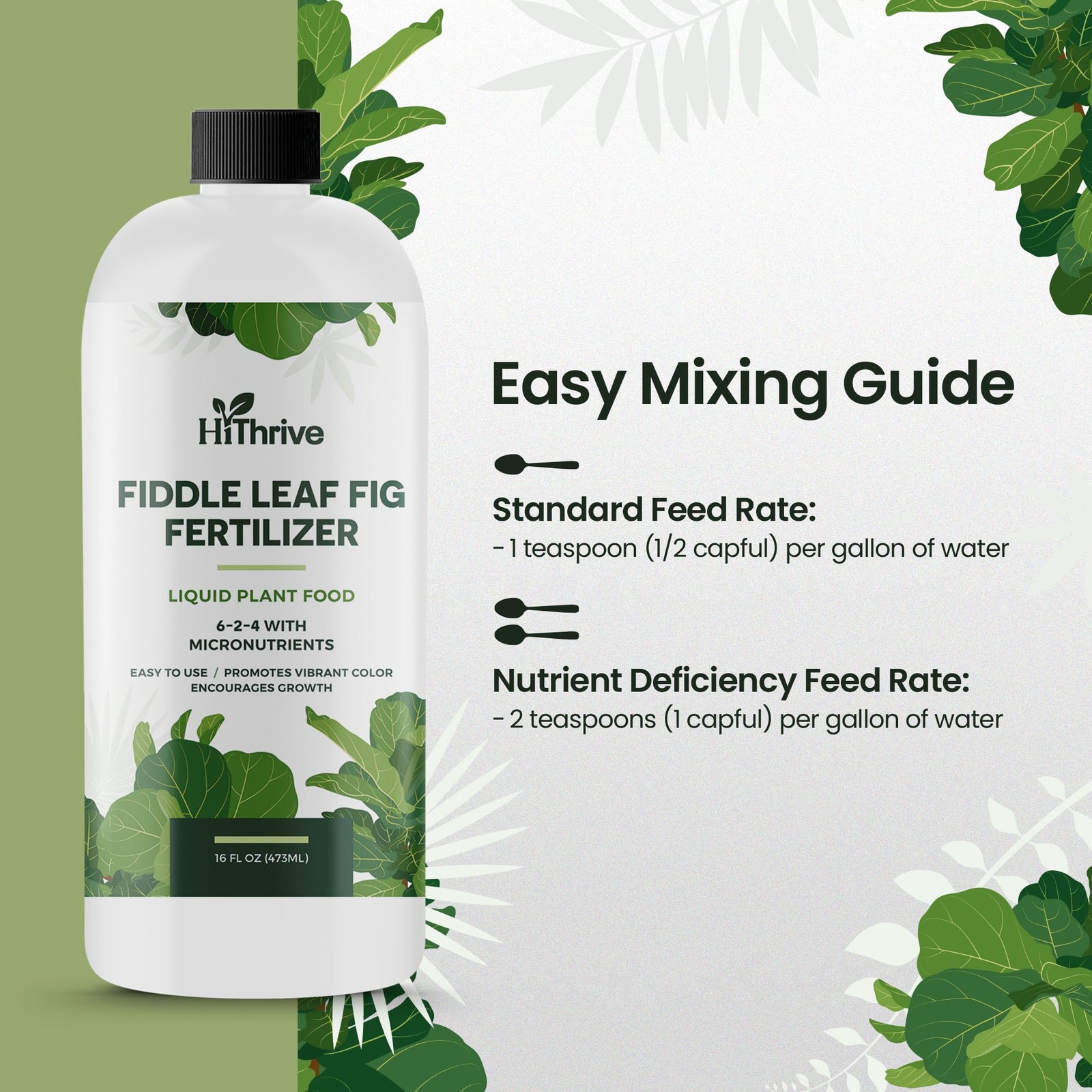 16oz Fiddle Leaf Fig Plant Food – Makes 96 Gallons of 16 oz (1 Pint)