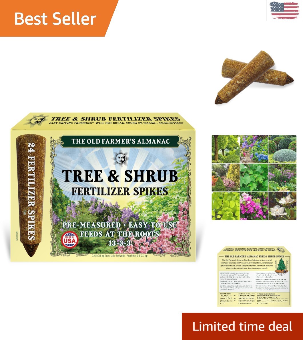 Easy to Use Tree Fertilizer Spikes – 5 Inch for Vibrant Growth, 24 Pack