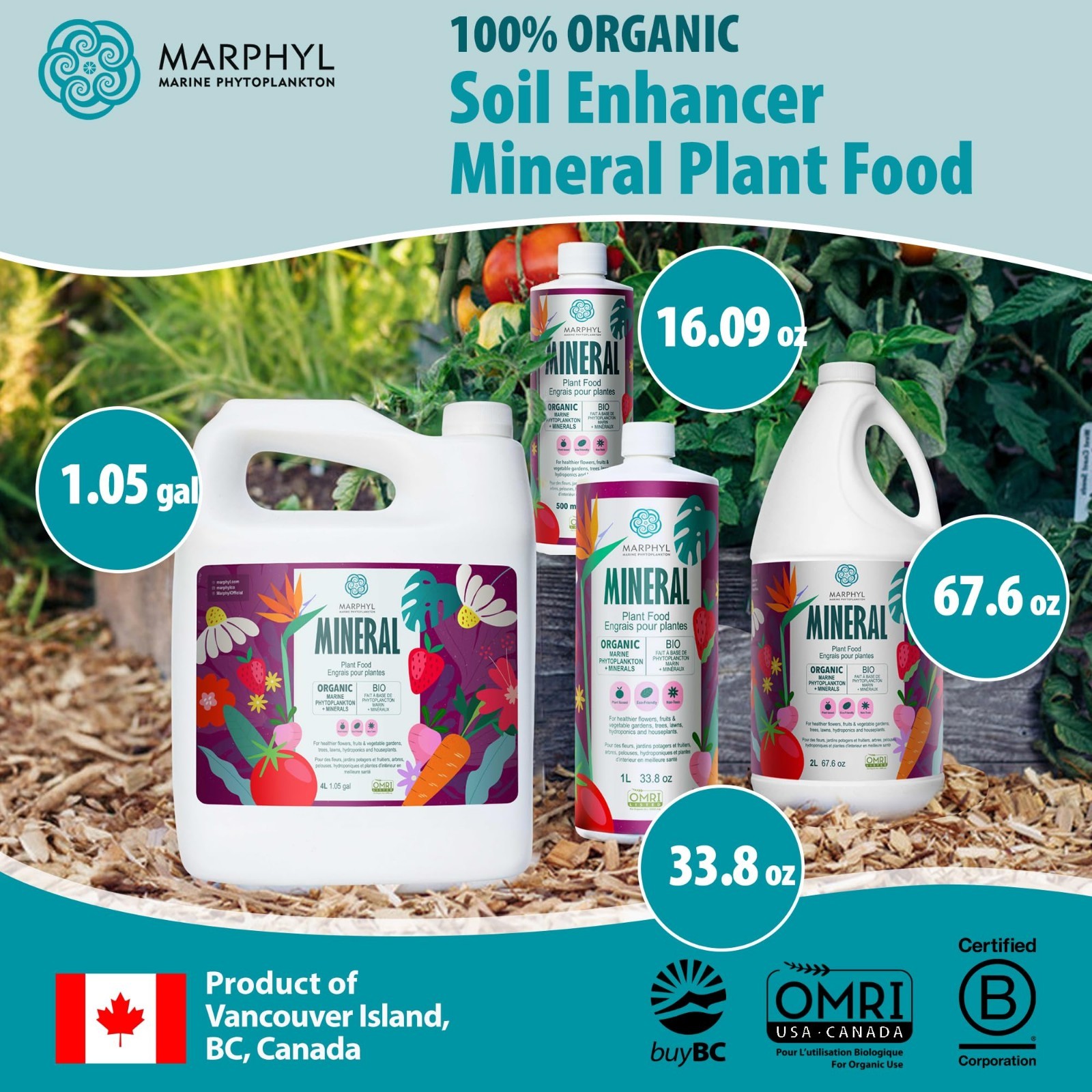 Organic Liquid Fertilizer – Essential Trace Minerals for Healthy Plants, Flowers
