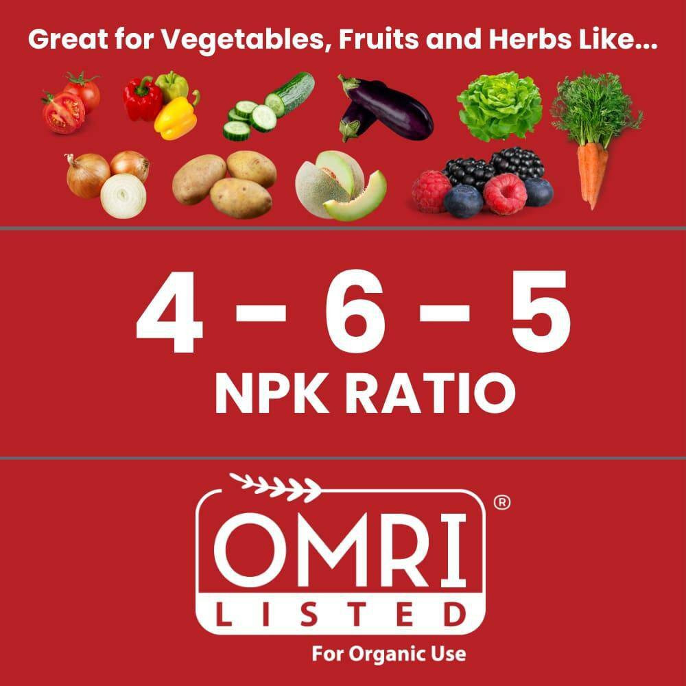6 Lb. Organic Tomato and Vegetable Plant Food 4-6-5 (6-Pack)