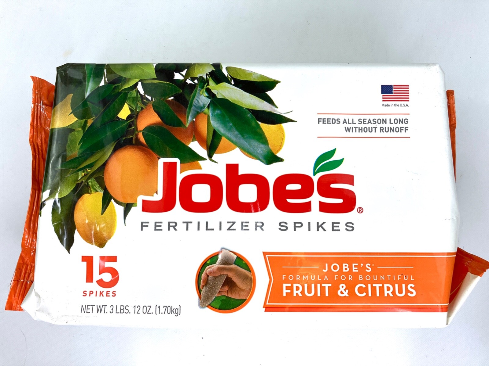 Jobes Fertilizer Spikes Formula-Bountiful Fruit & Citrus Qty 15 Pack (9-12-12)