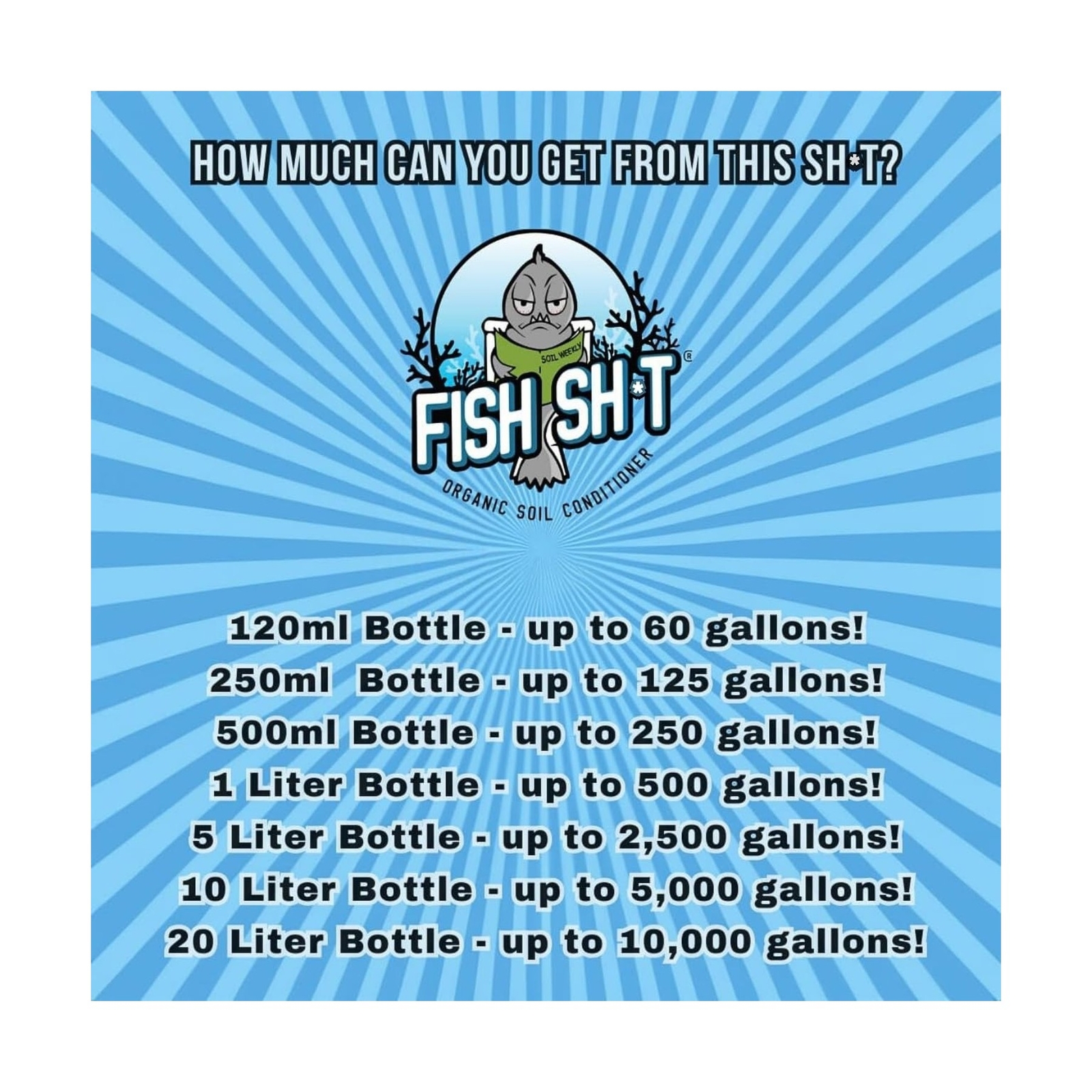 FISH SH!T ORGANIC SOIL CONDITIONER Fish Head Farms Organic Soil Conditioner 5…