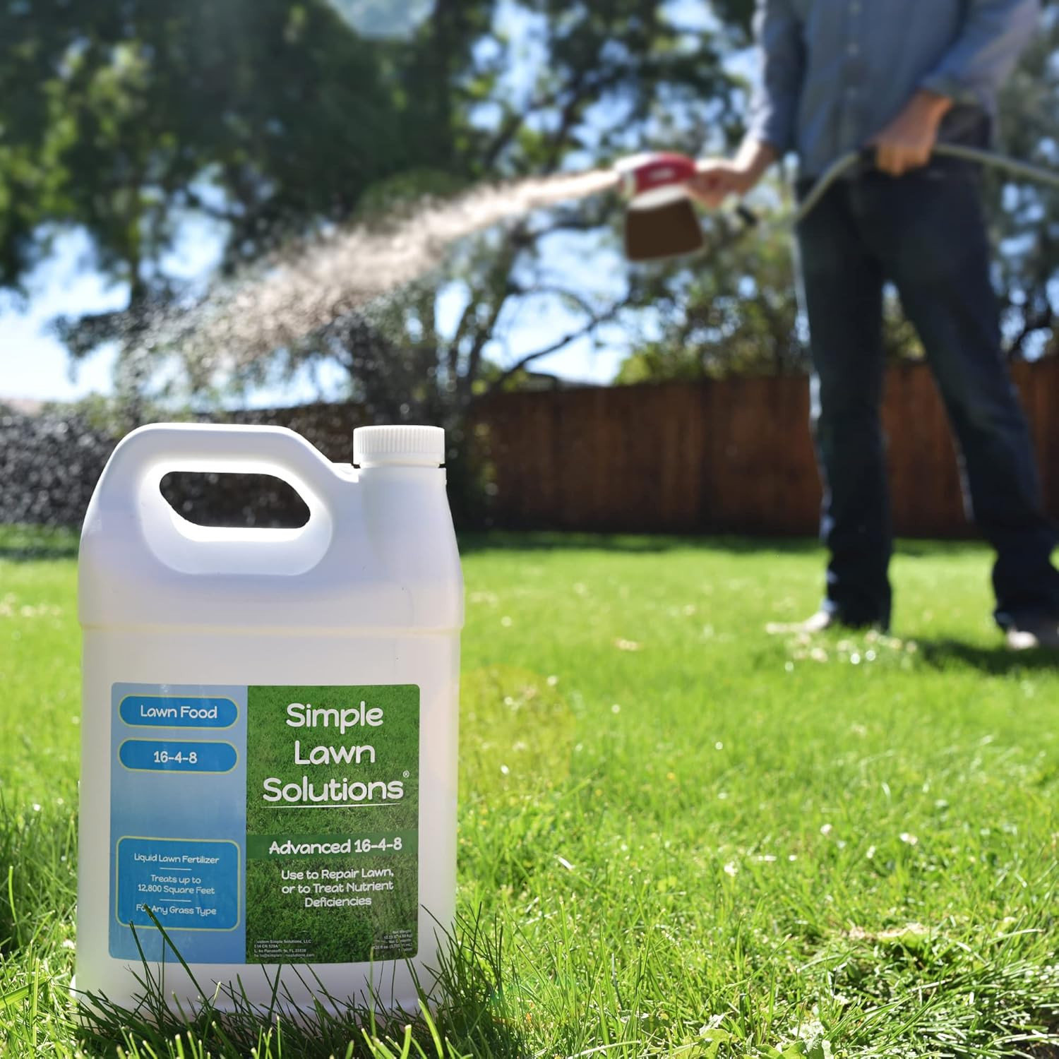 Advanced 16-4-8 Lawn Fertilizer – Liquid Lawn Food Spring & Summer Concentrated