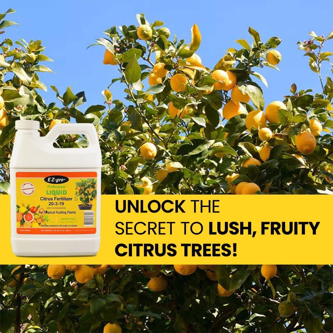 Citrus Tree Fertilizer – Orange, Lemon, Lime, Mango, Avocado – 1 Qt