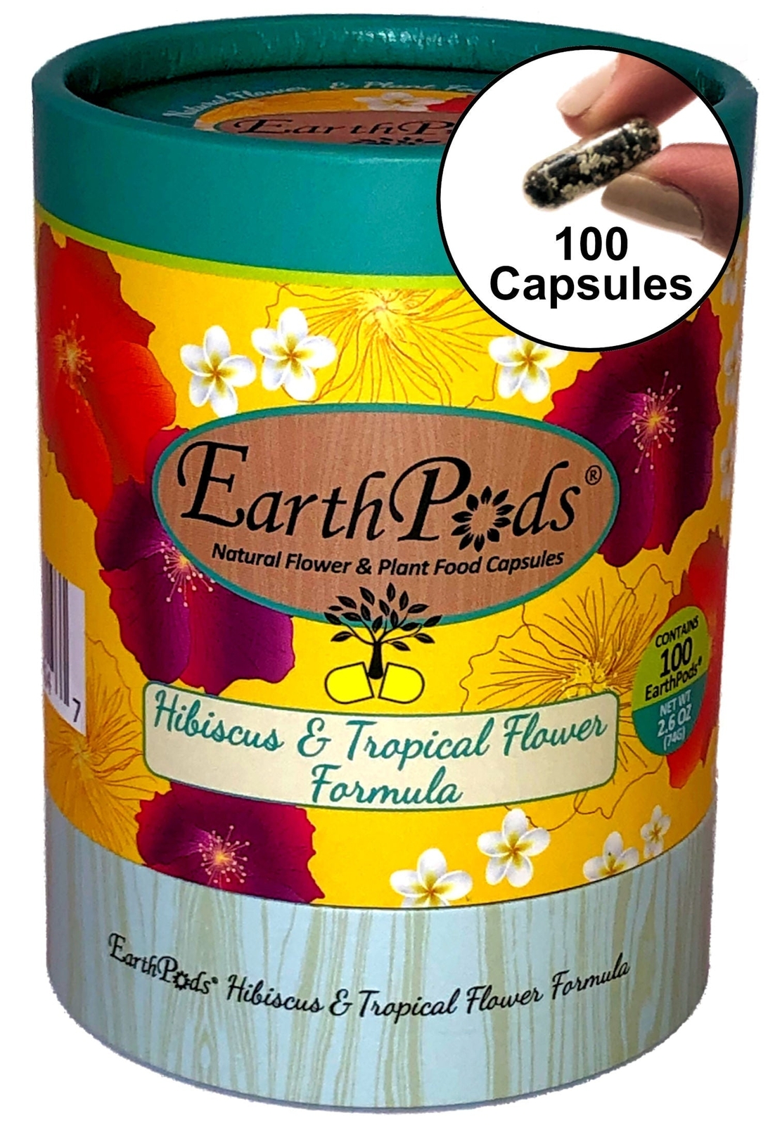 EarthPods® HIBISCUS & TROPICAL FLOWER Organic Plant Food Spikes (100 Fertilizer