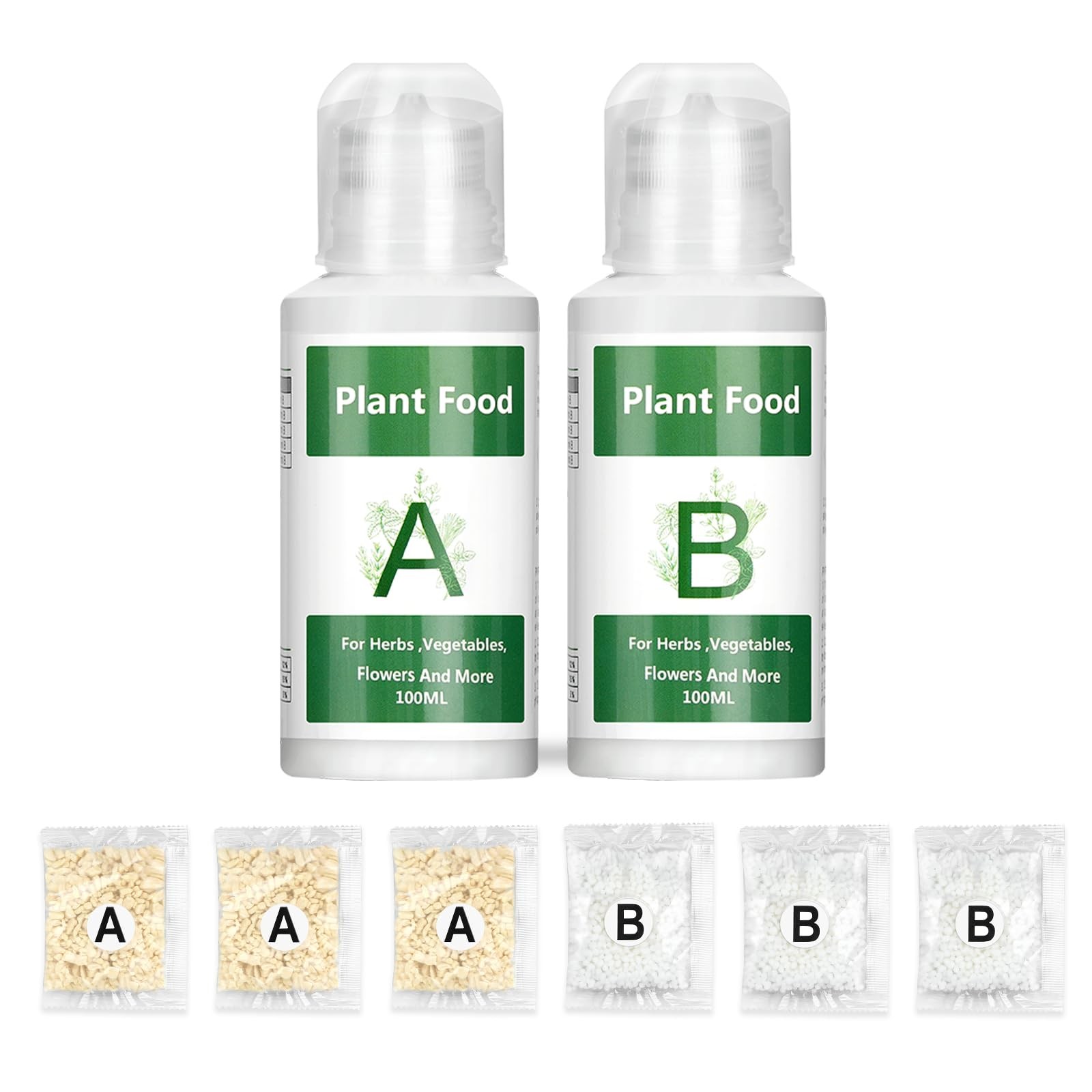 Hydroponic Nutrients a & B, 800Ml Plant Food for Indoor Growing System