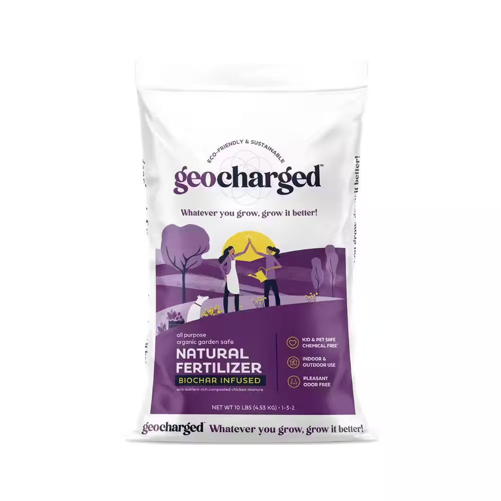 Organic Fertilizer Biochar plus Chicken Manure Indoor Outdoor, Kid and Pet Safe,