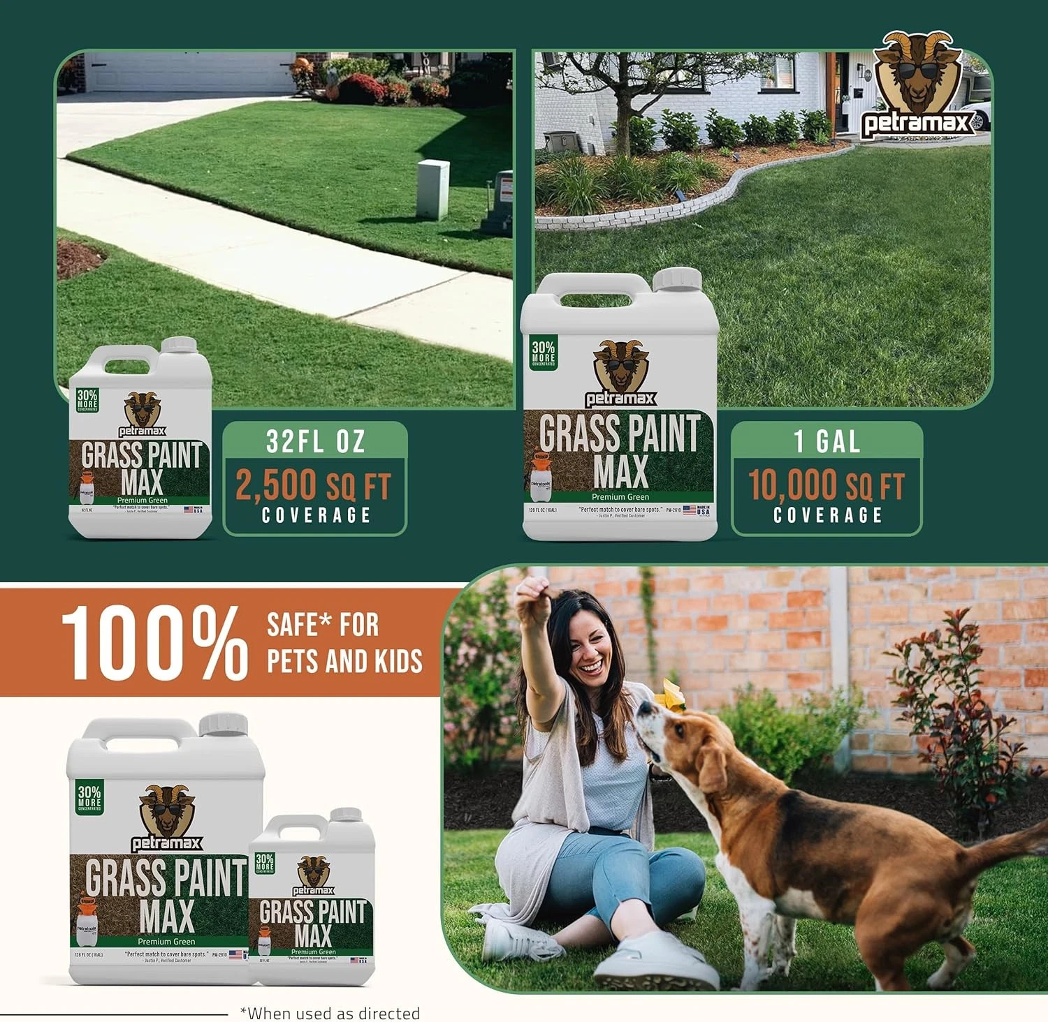 max Green Grass Paint for Lawn Dye – Maintain Turf or Green Grass, Spray Paint f
