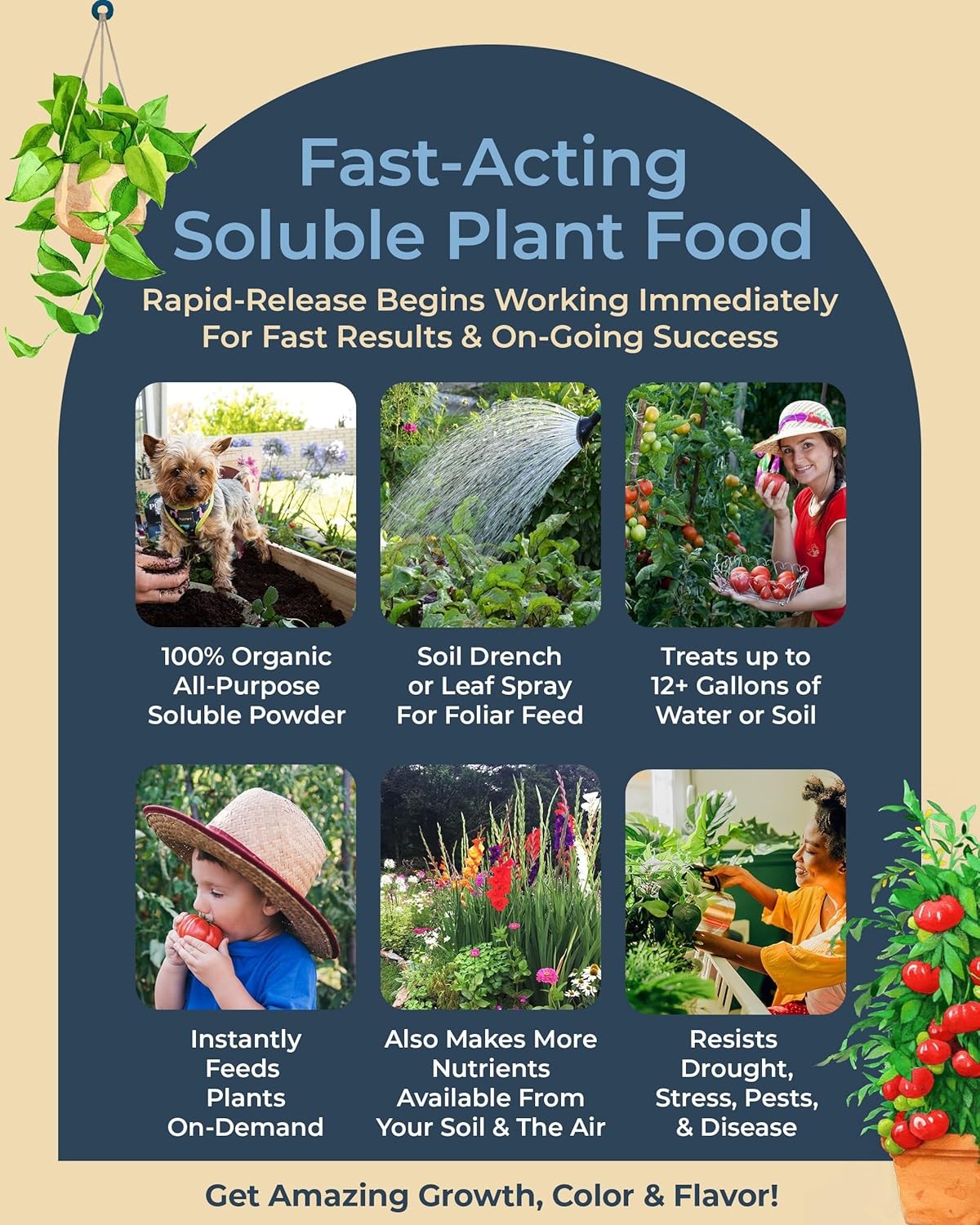 Truly Organic™ Easy to Use Soluble Plant Food Shaker: All-Purpose Fertilizer