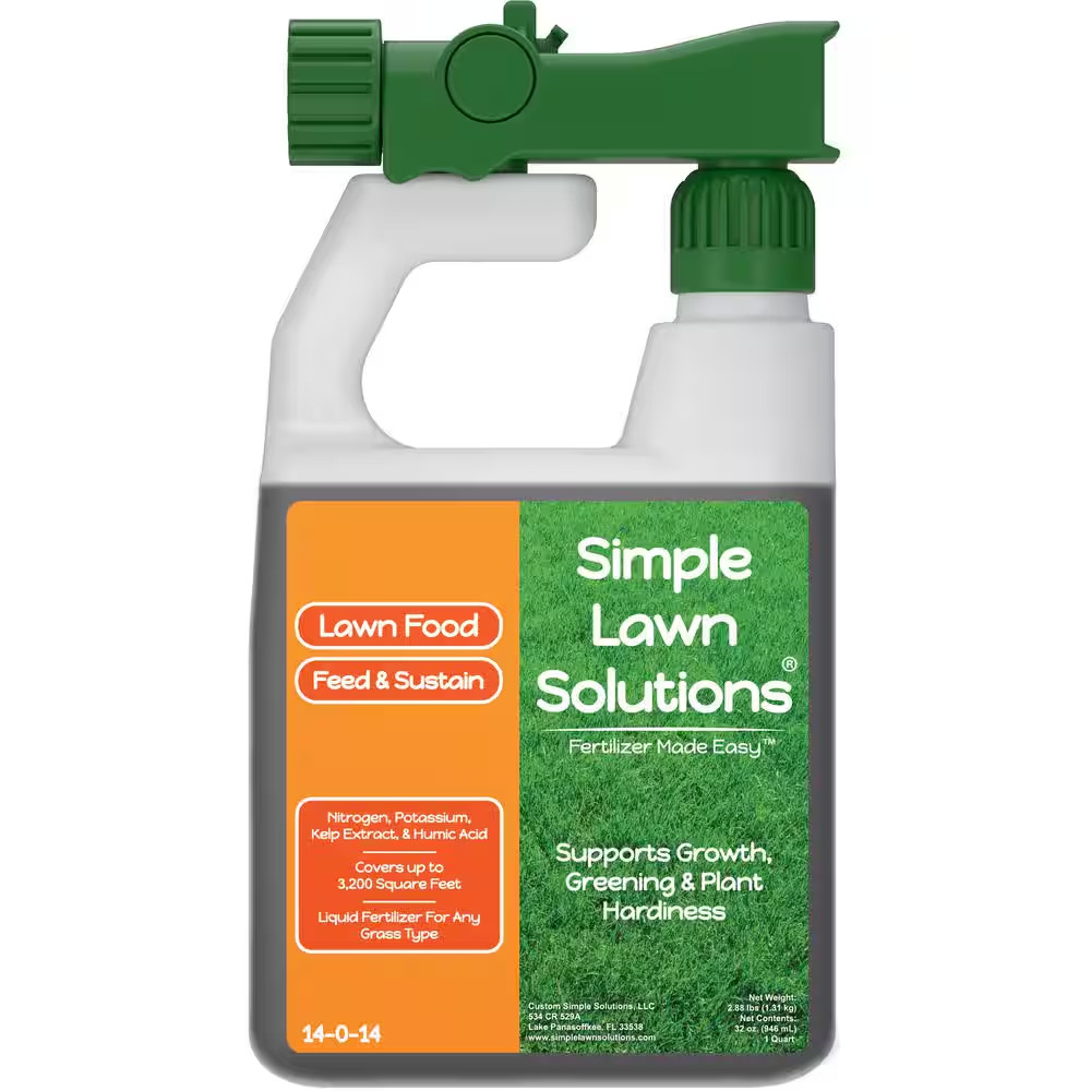 Lawn Food 32 Oz. Liquid Lawn Fertilizer Feed and Sustain 14-0-14 Ready to Spray