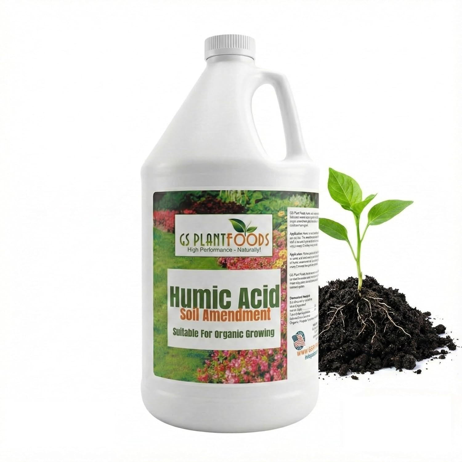 Liquid Humic Acid Soil Amendment Concentrate Organic OMRI 1 Gallon – US