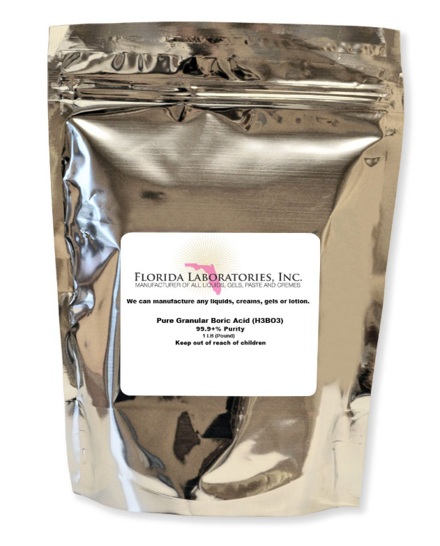Boric Acid Pure Fine Granular Powder 1 Lb.Create Your own Solution. 100 Househol