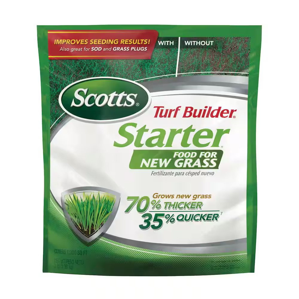 Turf Builder 3 Lbs. 1,000 Sq. Ft. Starter Fertilizer for New Grass, Use When Pla