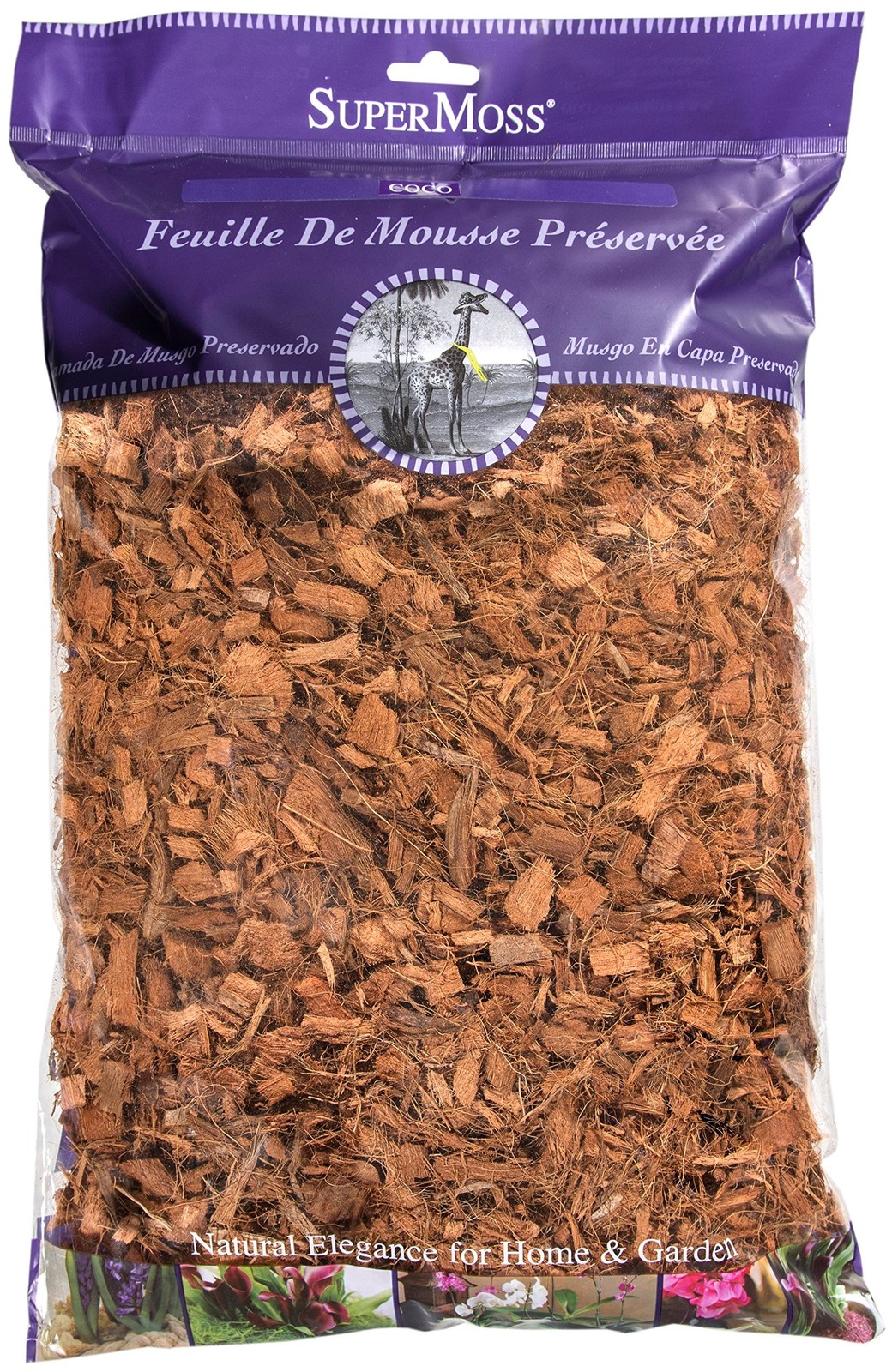SuperMoss (23261) Coco Mulch, 200 in3, Natural Brown Bag (0.12 Ft3)