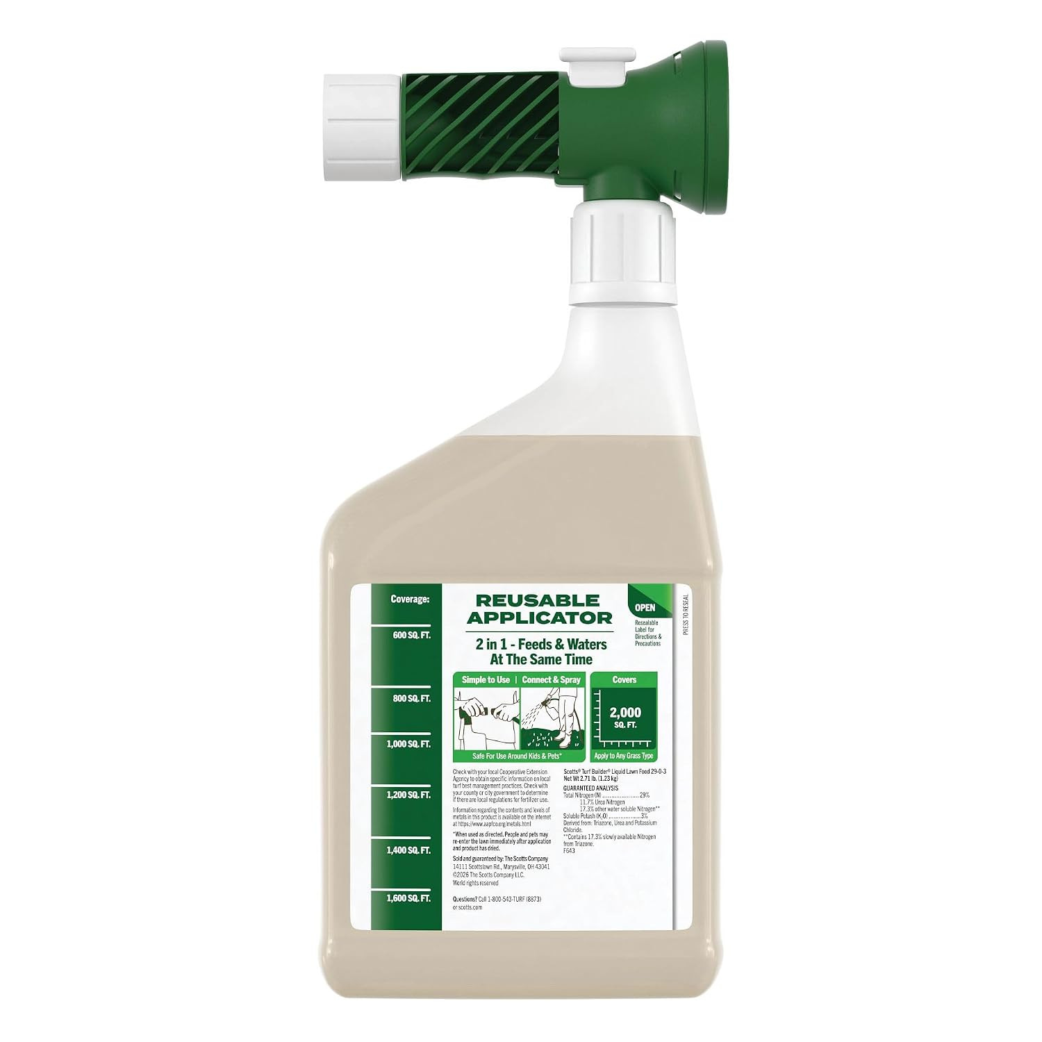 Scotts Turf Builder Liquid Lawn Food – Lawn Fertilizer for Any Grass Type, Grass