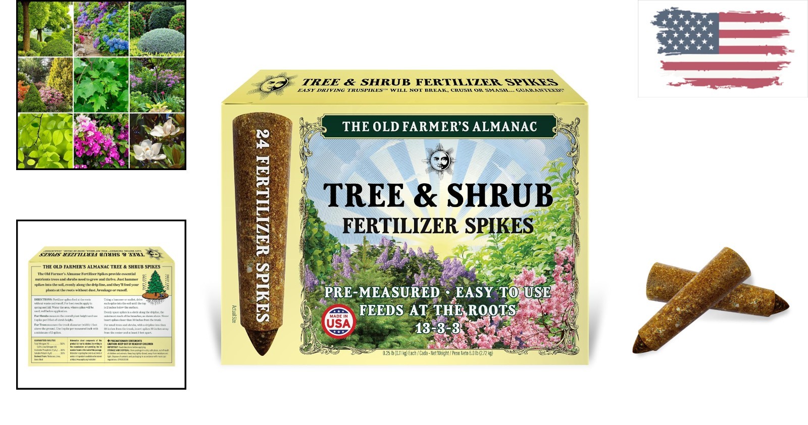 Easy to Use Tree Fertilizer Spikes – 5 Inch for Vibrant Growth, 24 Pack