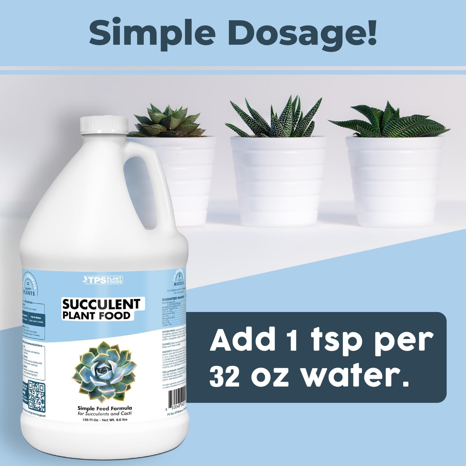 Succulent Fertilizer – Liquid Plant Food for Compact Growth, Vibrant Color & …