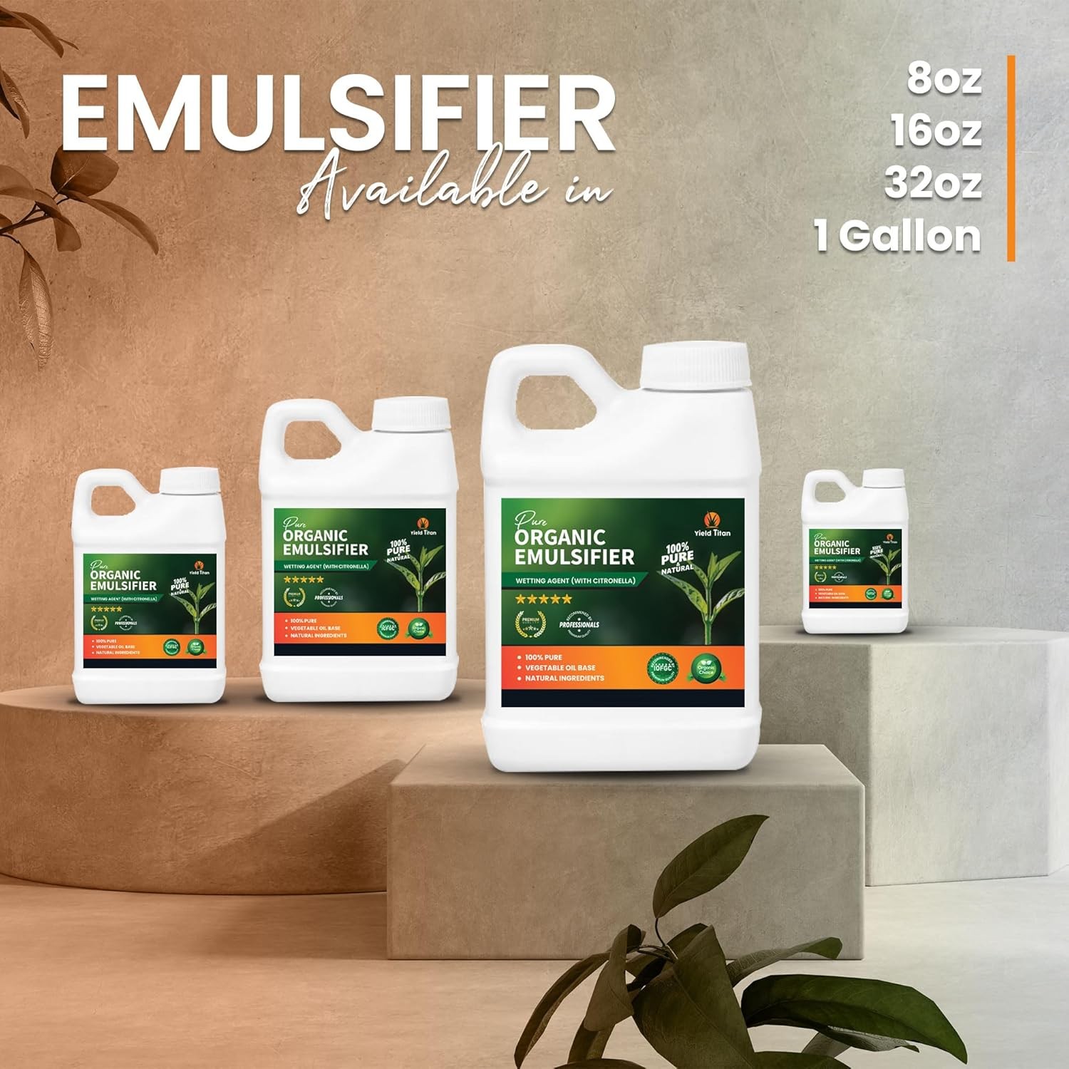 Yield Titan Pure Organic Emulsifier with Citronella – 100% Natural Wetting Agent