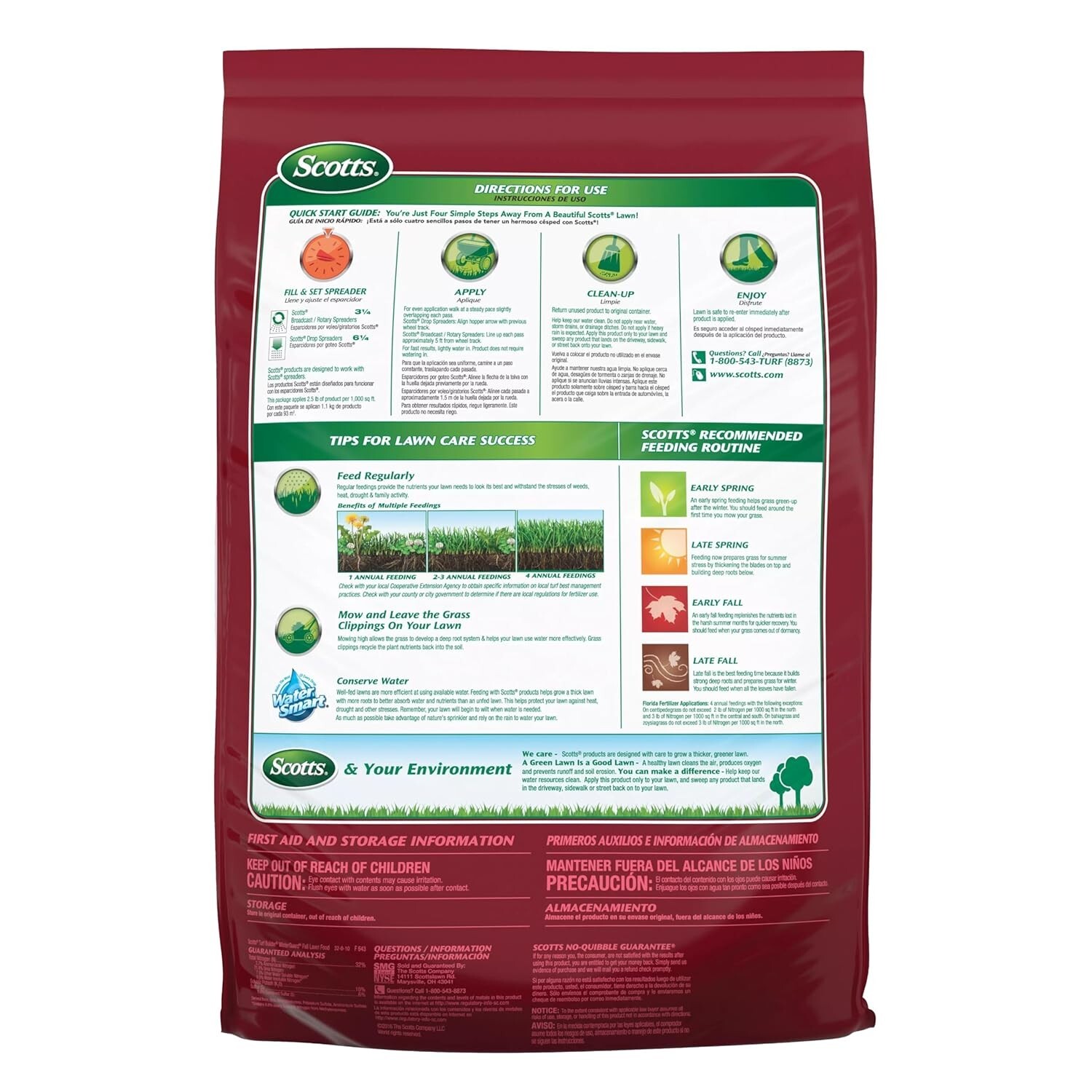 Nutrient-Rich Turf Builder WinterGuard for All Grass – 12.5 lbs, 5,000 sq. ft.