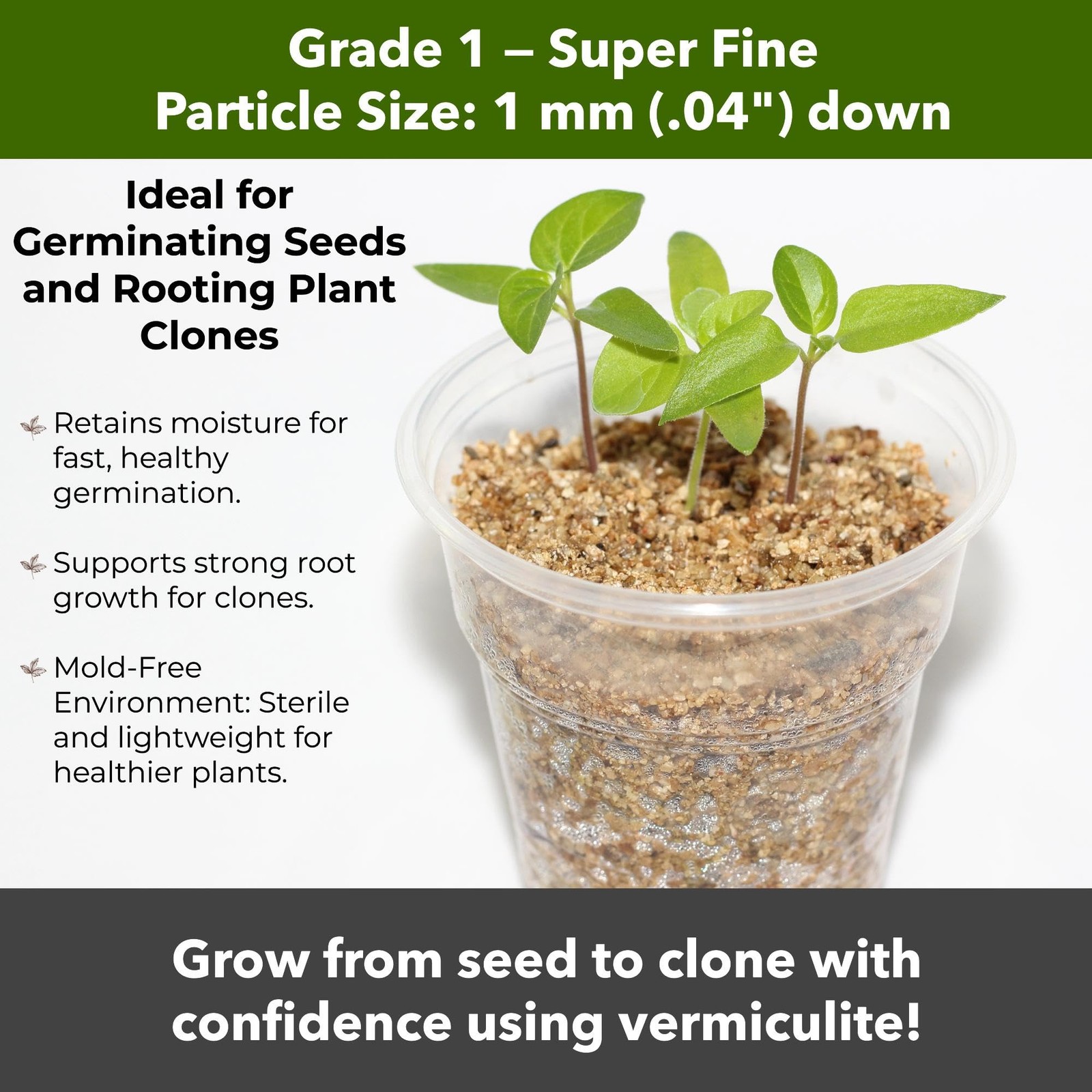 Organic Superfine Vermiculite for Indoor Gardening, Soil Aeration, and