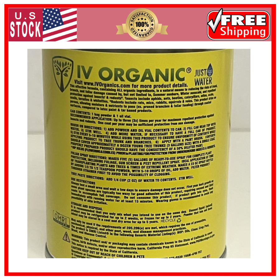 IV Organic 3-in-1 Plant Guard, 1 Pint, White, OMRI Listed, Available in 5 Colors