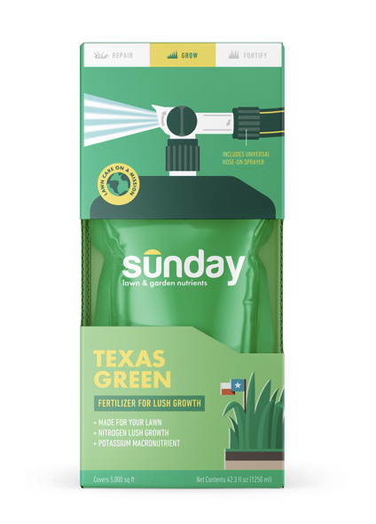 Sunday Texas Green Lawn Fertilizer, 42.3 Fl. Oz., Covers 5,000 Sq. Ft.