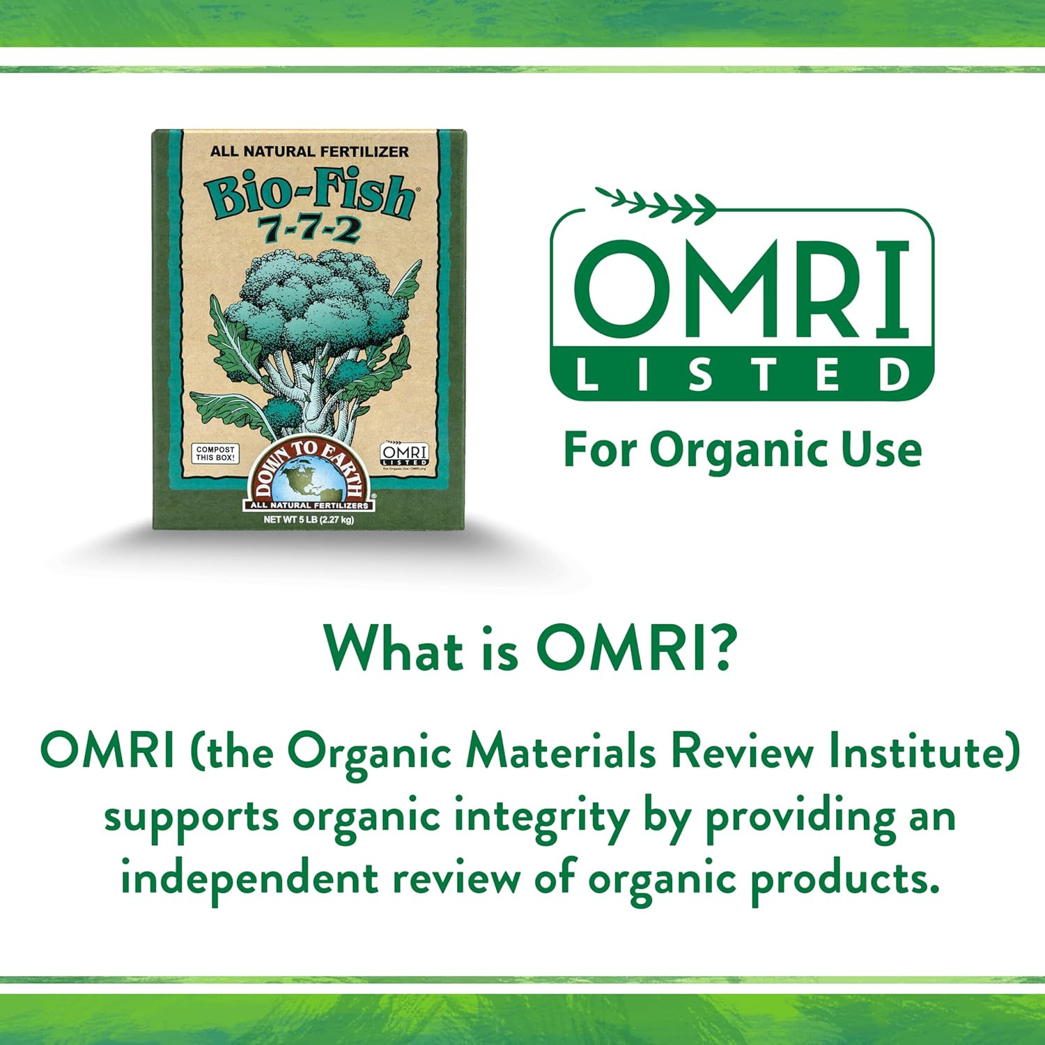 Down to Earth All Natural Fertilizers Organic Bio-Fish – Plant Food for Corn, Br