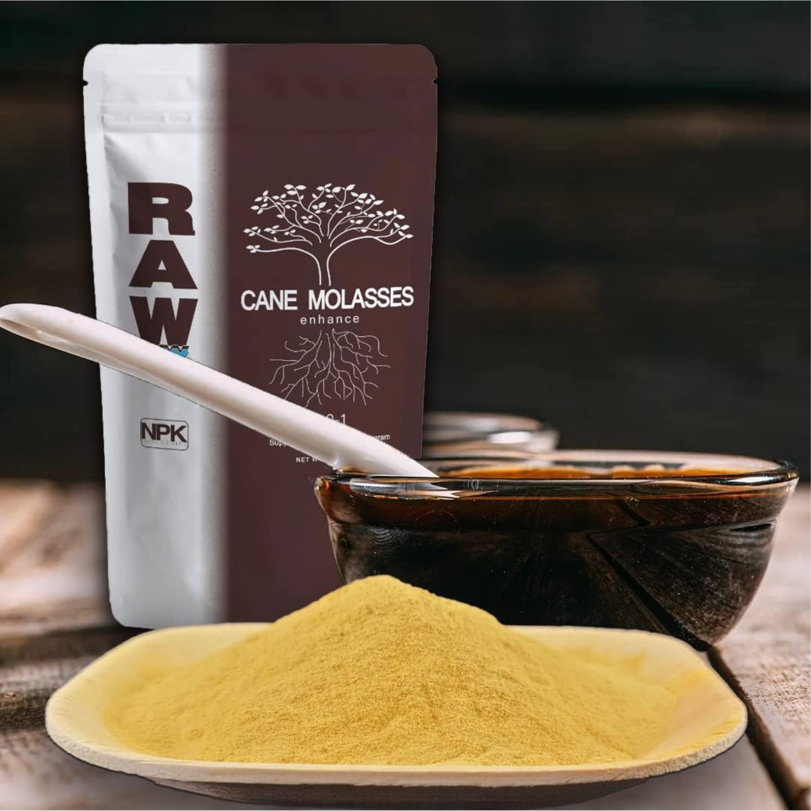 RAW Cane Molasses Enhance Water-Soluble Biostimulant, 8oz- for Plant Growth