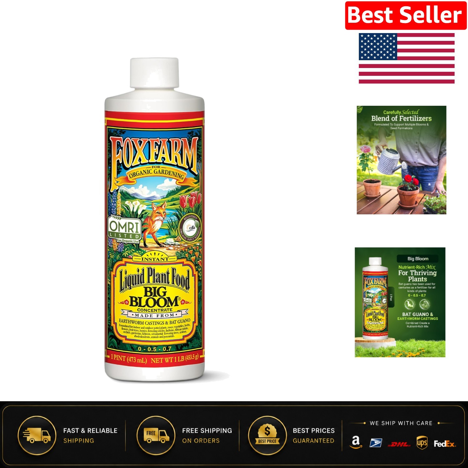 Fox Farm Big Bloom Liquid Plant Food – Organic Fertilizer for Vibrant Blooms
