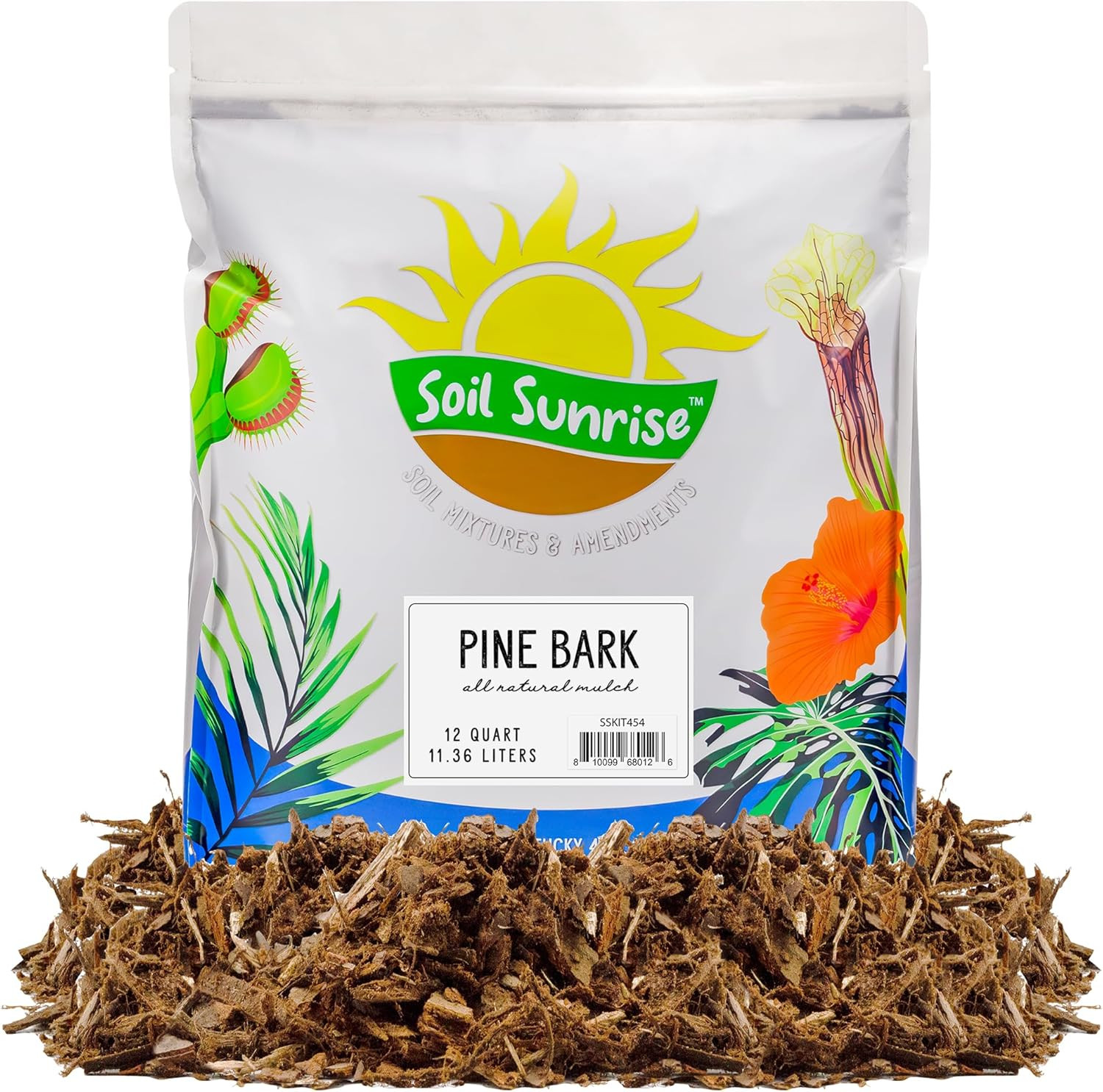 100% Natural Pine Bark Mulch Nuggets (12 Quarts) Small Chips for Indoor/Outdoor