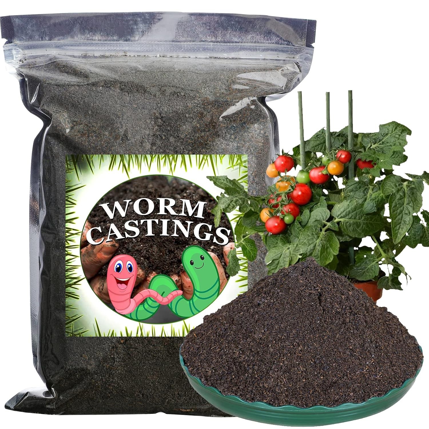 Worm Castings Organic Fertilizer 5.5 LBS by Doter, All Nature Fertilizer for Gar