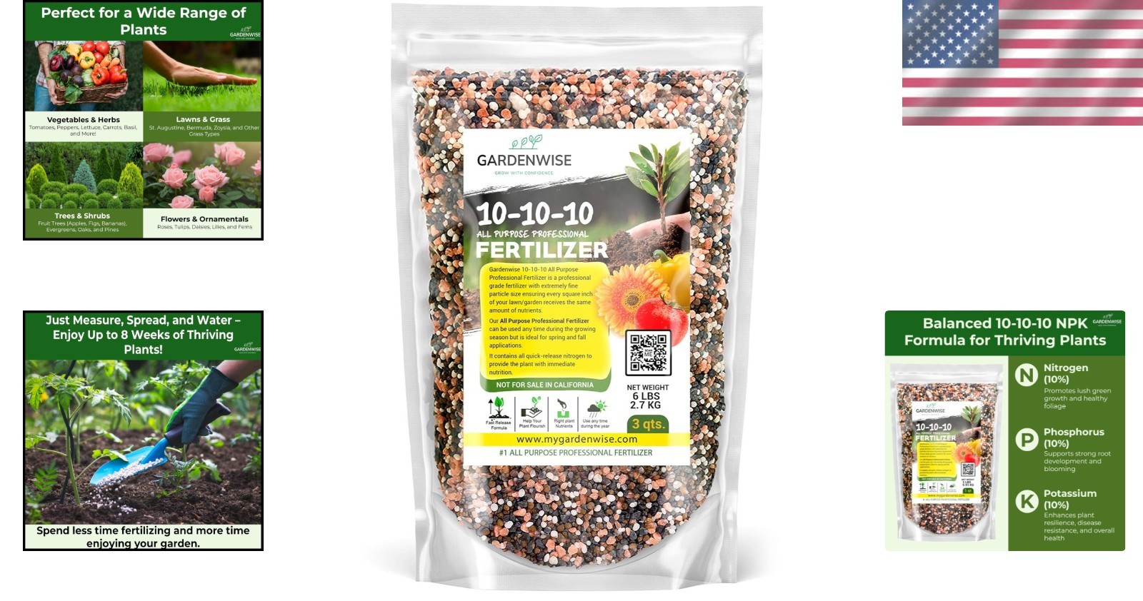 3 Quarts of 10-10-10 Granular Fertilizer for Indoor & Outdoor Plant Perfection