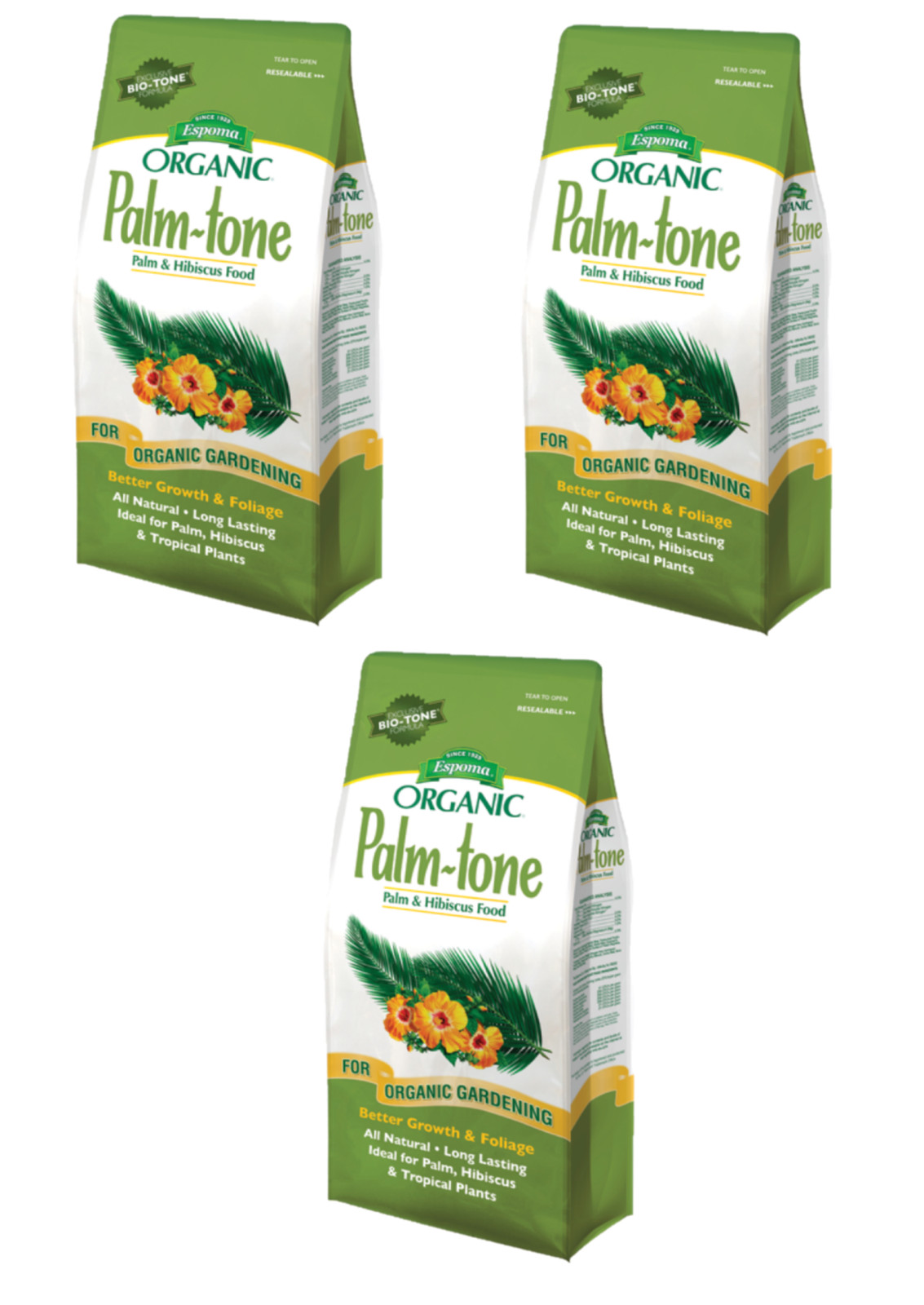 Espoma Organic Palm-Tone 4-1-5 Plant Food, 4lb Bags (3 Pack)