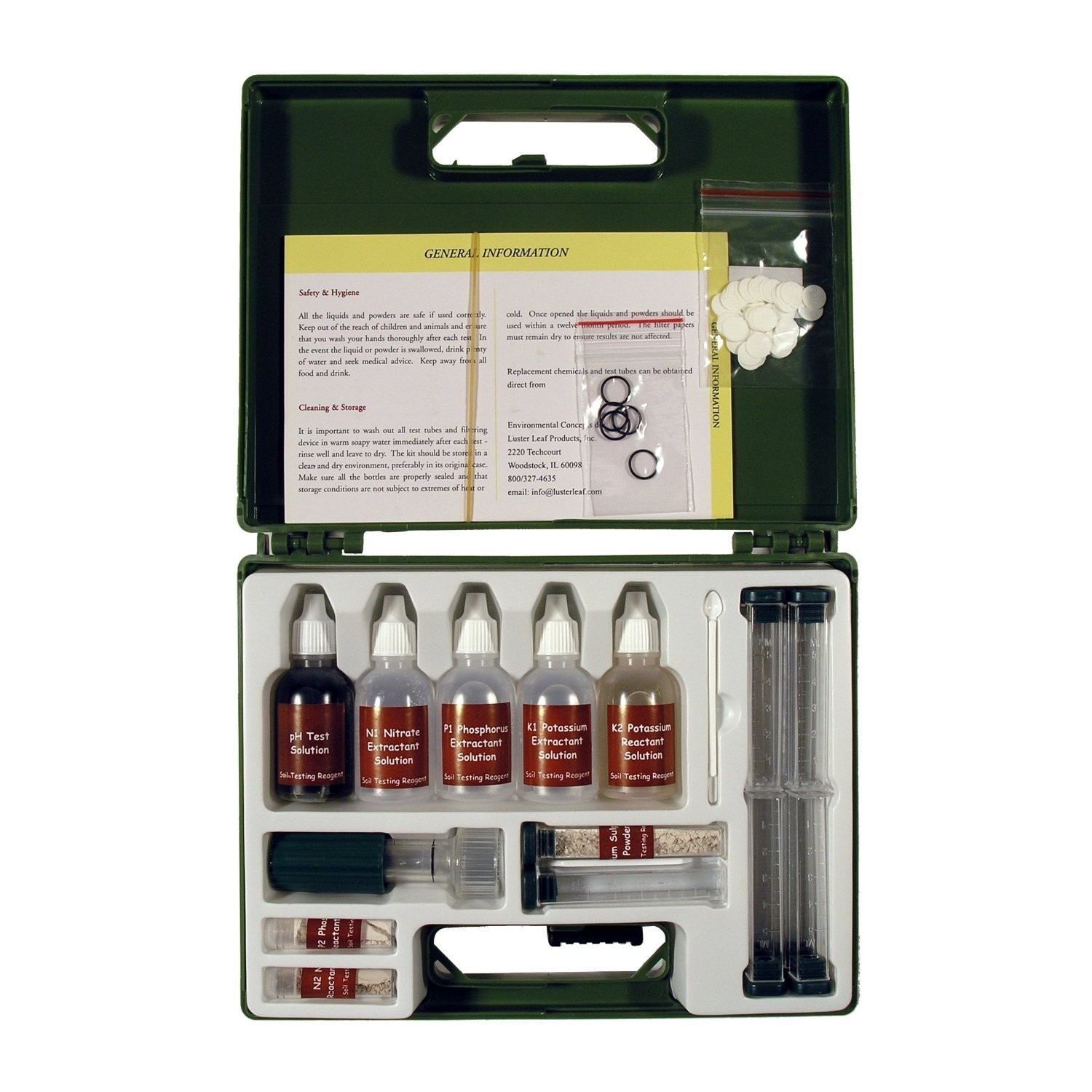 Luster Leaf Products 1663 80 Professional Soil Test Kit, Green Soil Kit