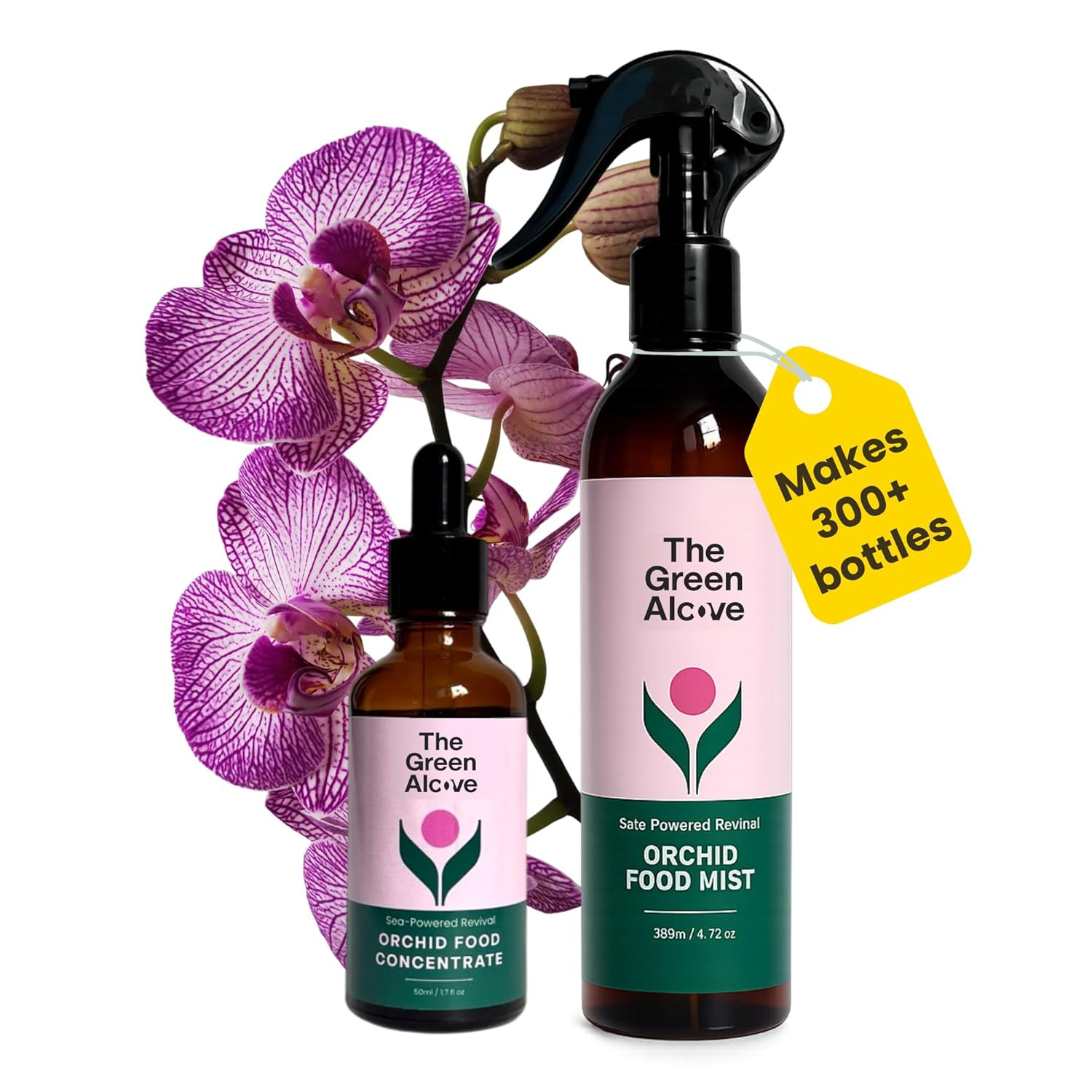 Orchid Fertilizer Spray Kit | Orchid Food Spray for Blooming & Root Health, Enri