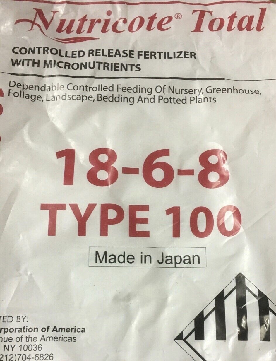 2 LBS NUTRICOTE 18-6-8 TYPE 100 TIME RELEASE FERTILIZER ORCHID & OTHER PLANTS