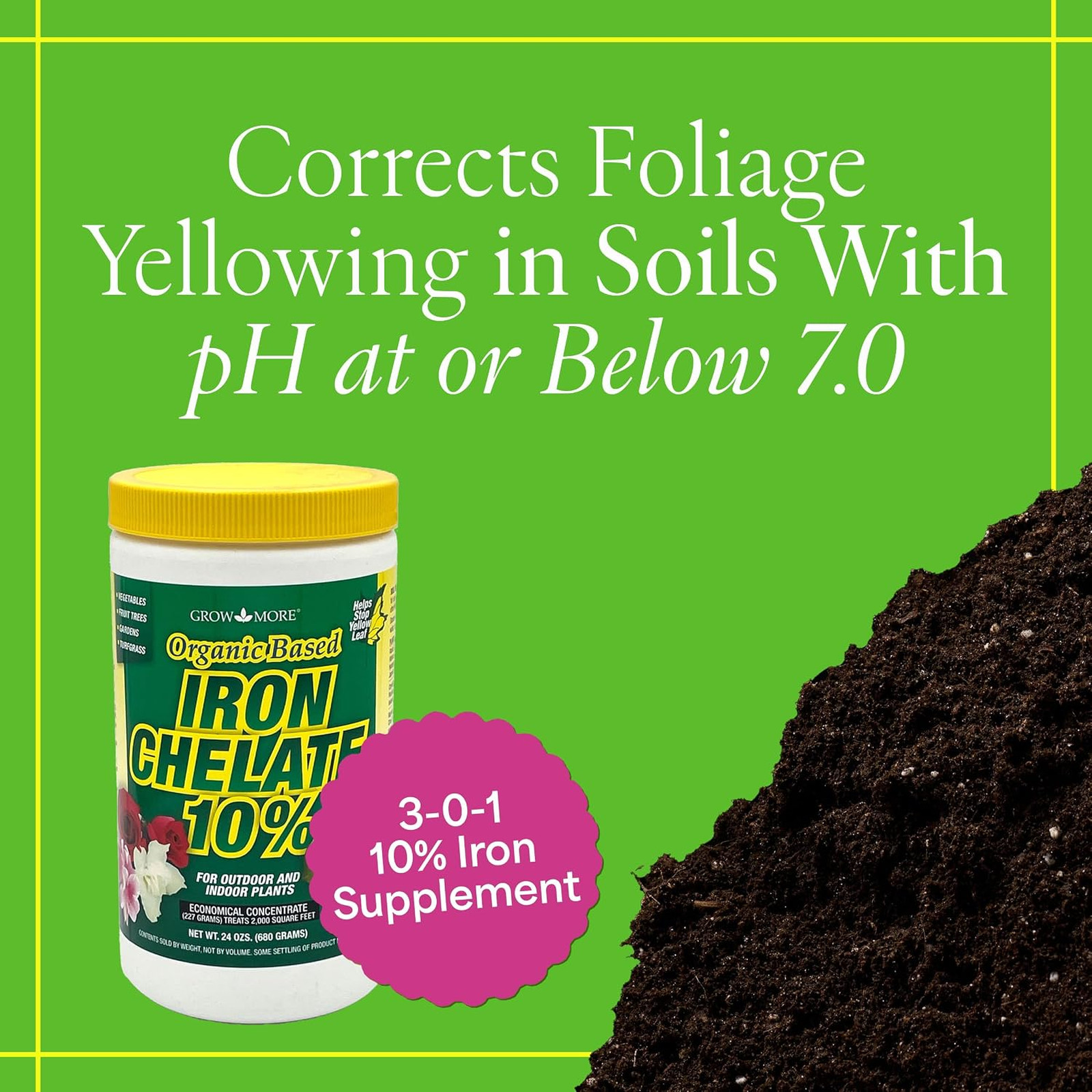 Organic Iron Chelate Concentrate 10 Percent Water Soluble Fertilizer for Plants