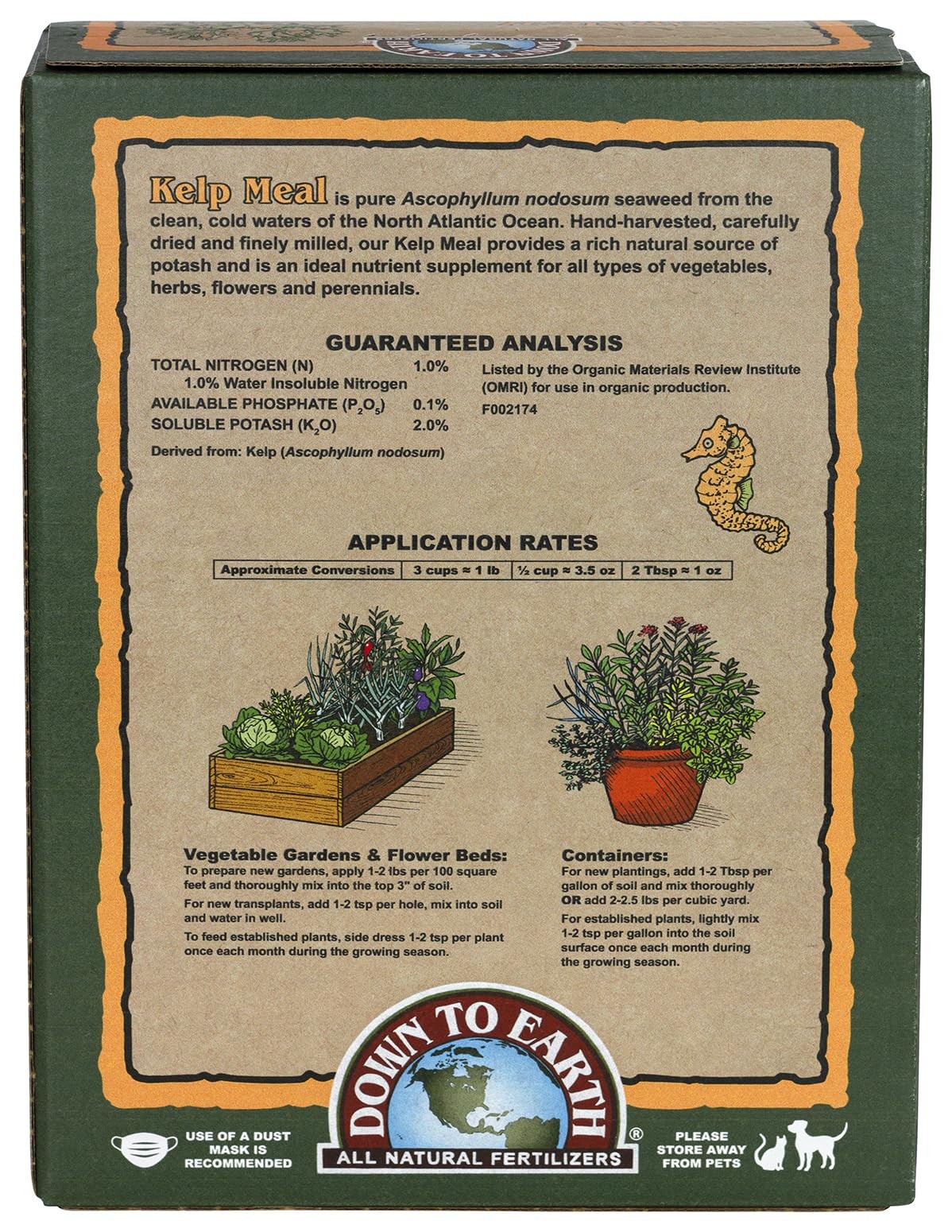 Organic Kelp Meal – Plant Food with Seaweed (Ascophyllum nodosum), Potassium …