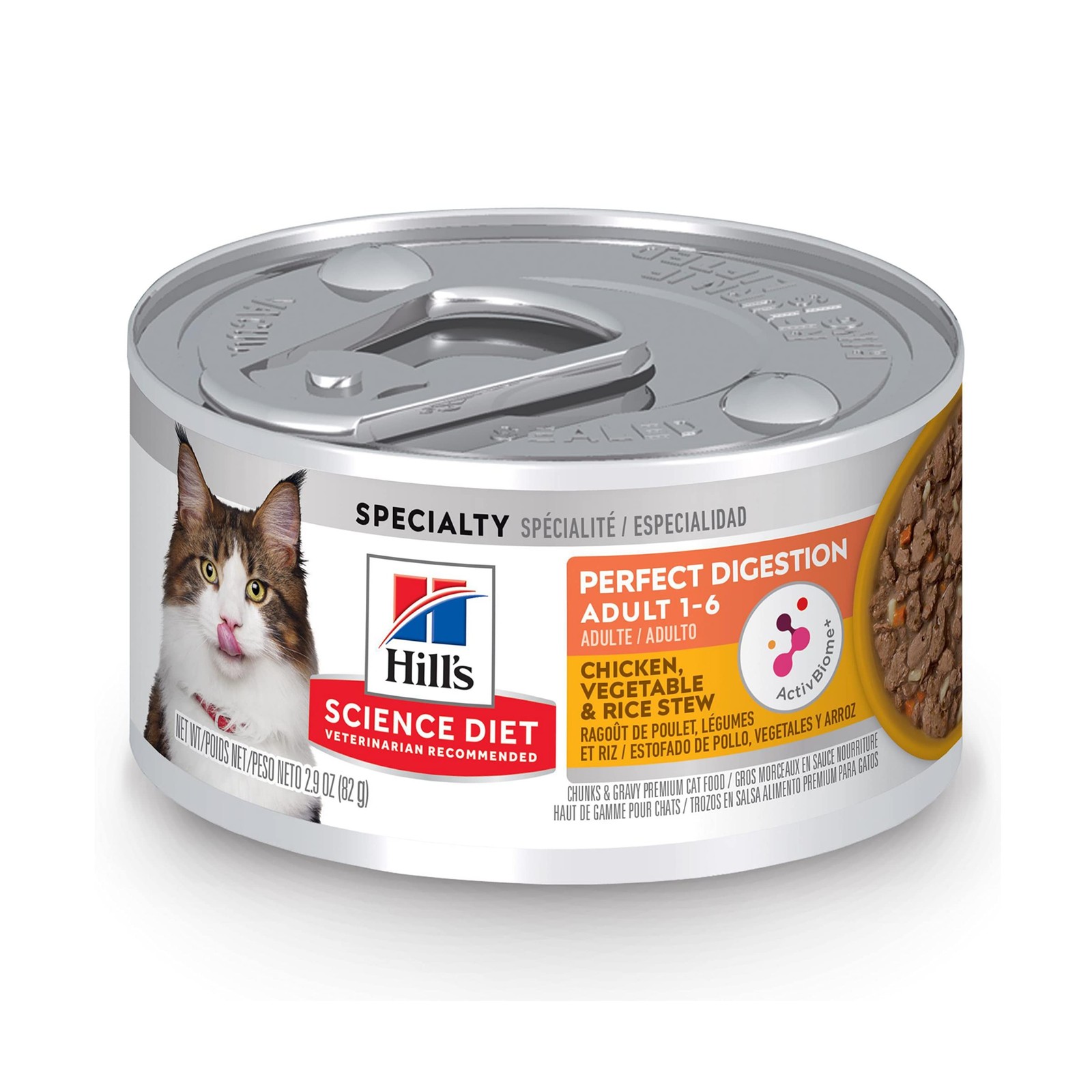 Hill’s Science Diet Adult 1-6 Perfect Digestion Wet Cat Food, Chicken, Vegeta…