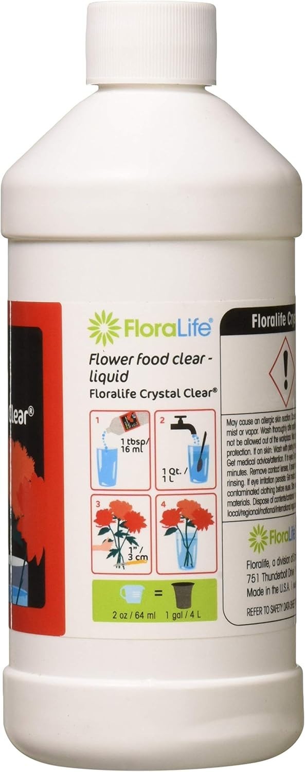 3 Pack Floralife 82-22020 Crystal Clear Flower Food 300 Liquid 500 ml/1pt LIQ136