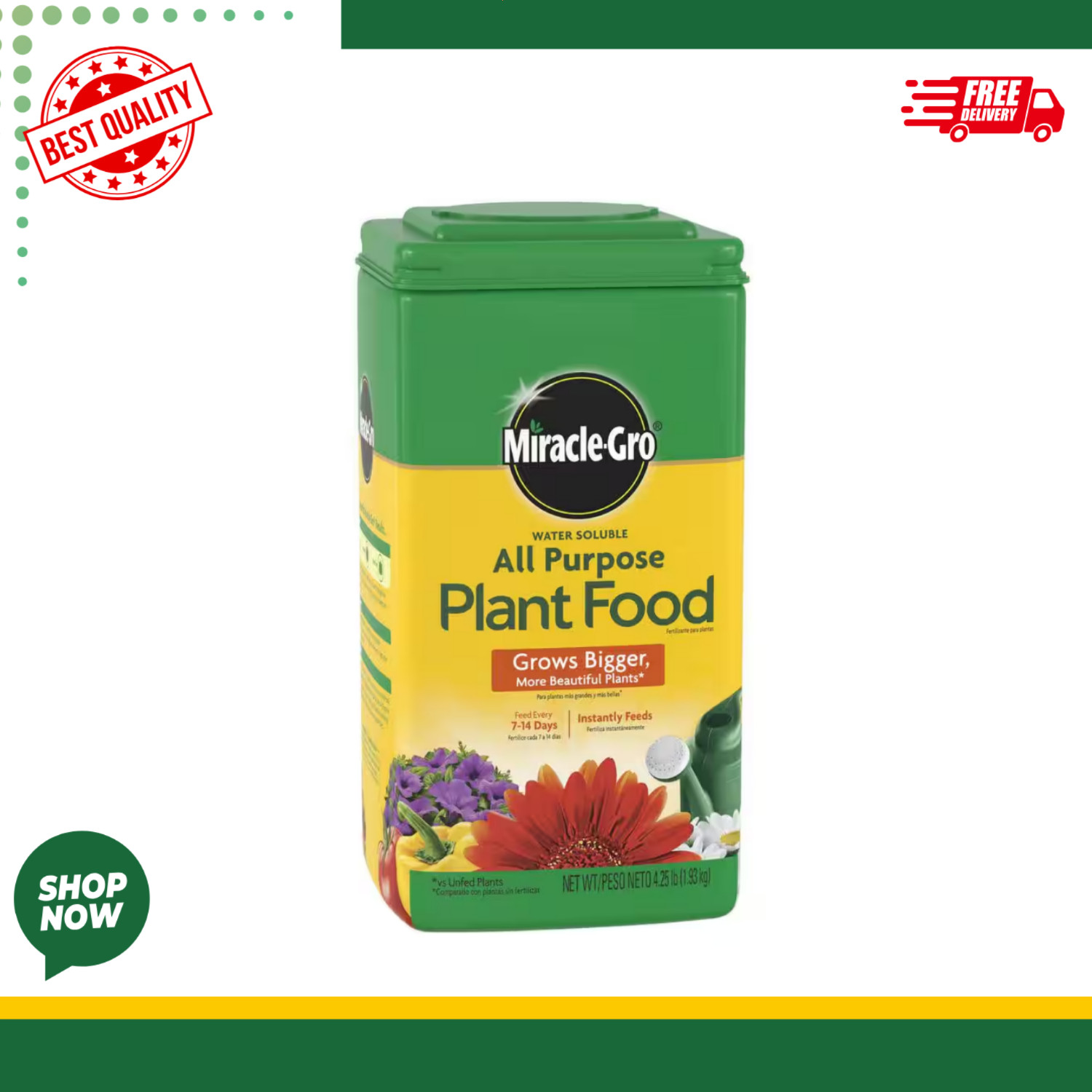 4.25 lb Water Soluble All Purpose Plant Food for Indoor Outdoor Plants