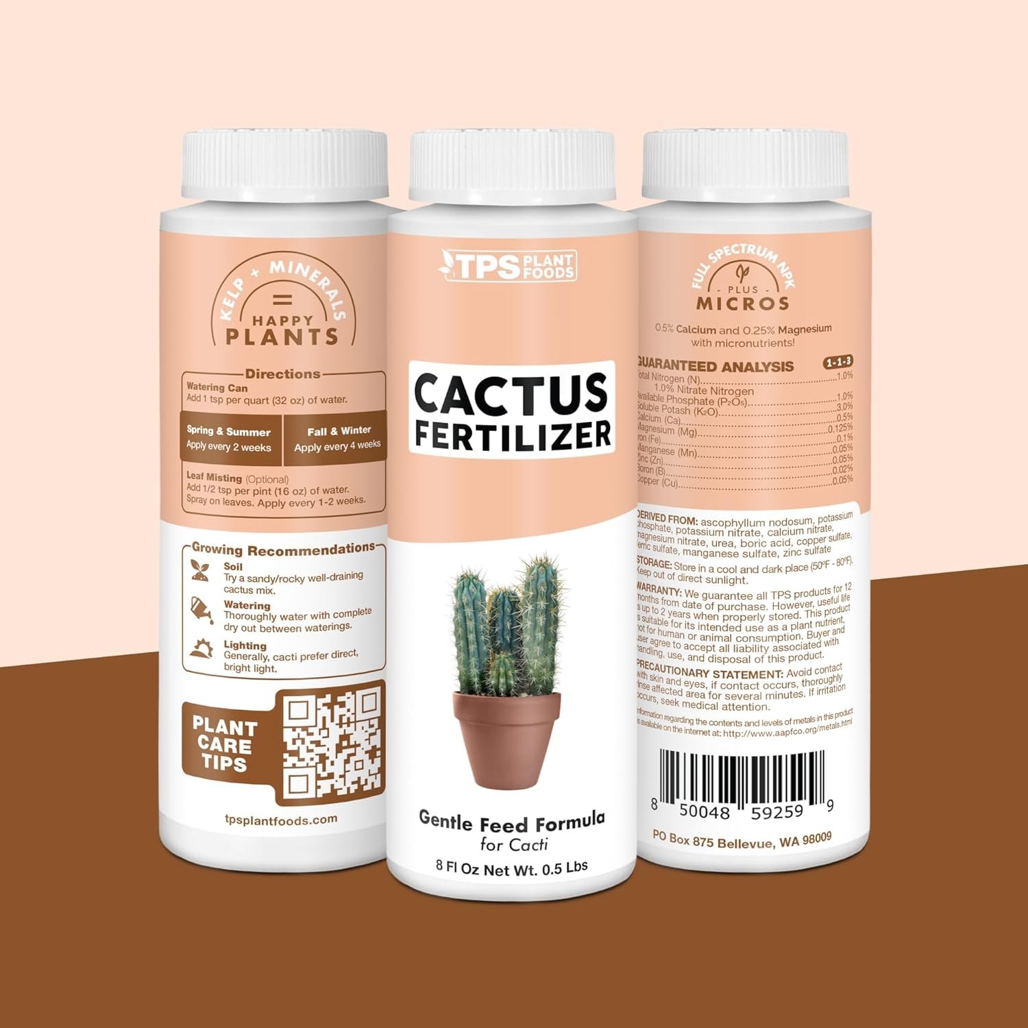 Cactus Food 1 Gallon – Liquid Nutrient for Indoor & Container Plants