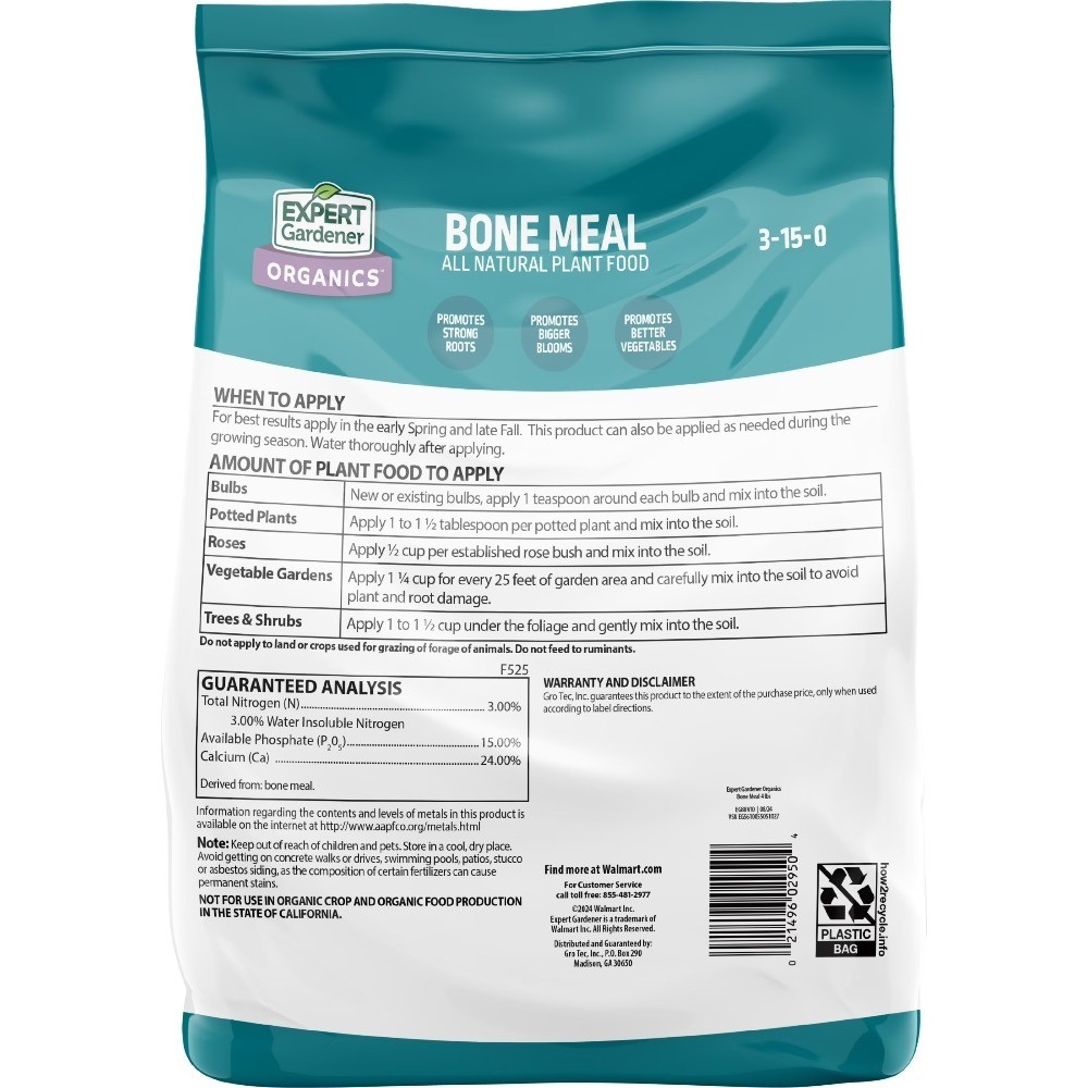 Bone Meal Plant Food, 3-15-0 Fertilizer, 4 lb.