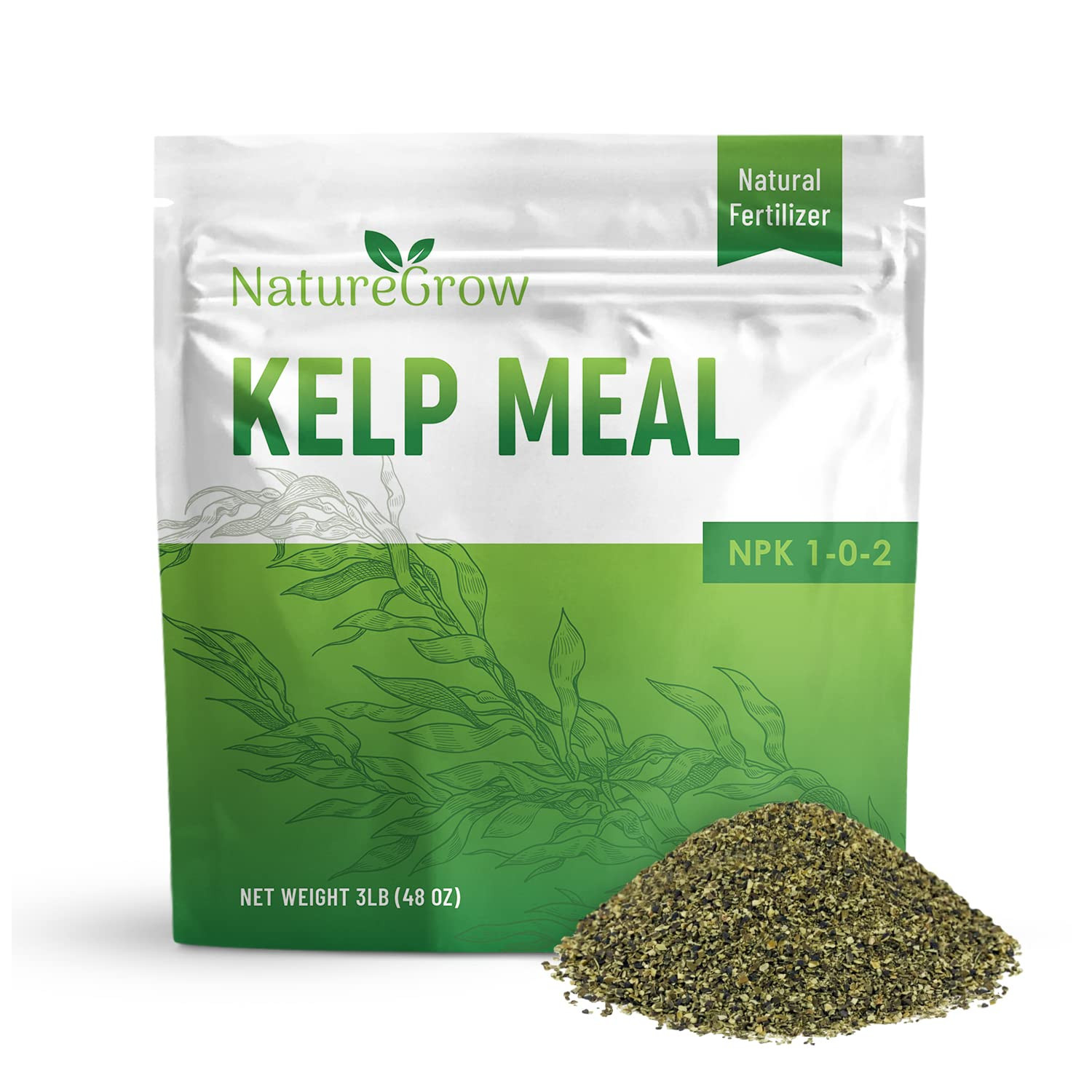 Kelp Meal1-0-2 Natural Plant Food, Boost Plant Health and Yield! (6Lb)