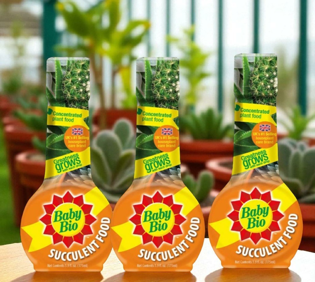 3 Bottles Baby Bio Liquid Concentrate Succulent Plant Food 5.9 oz