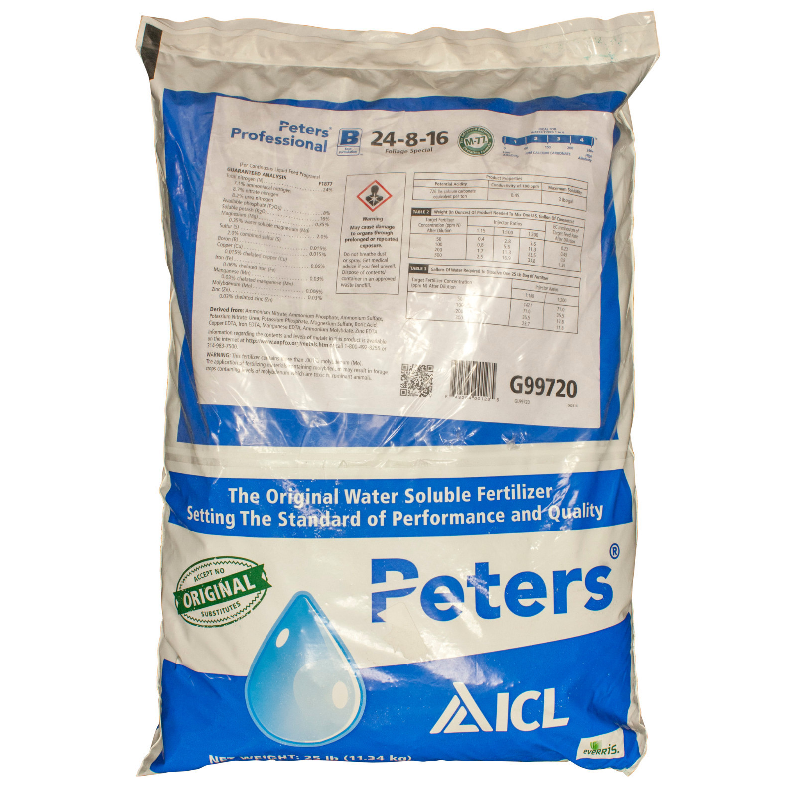 Peters Professional 24-8-16 Foliage Special Fertilizing ( 25 Lbs) Water Soluble
