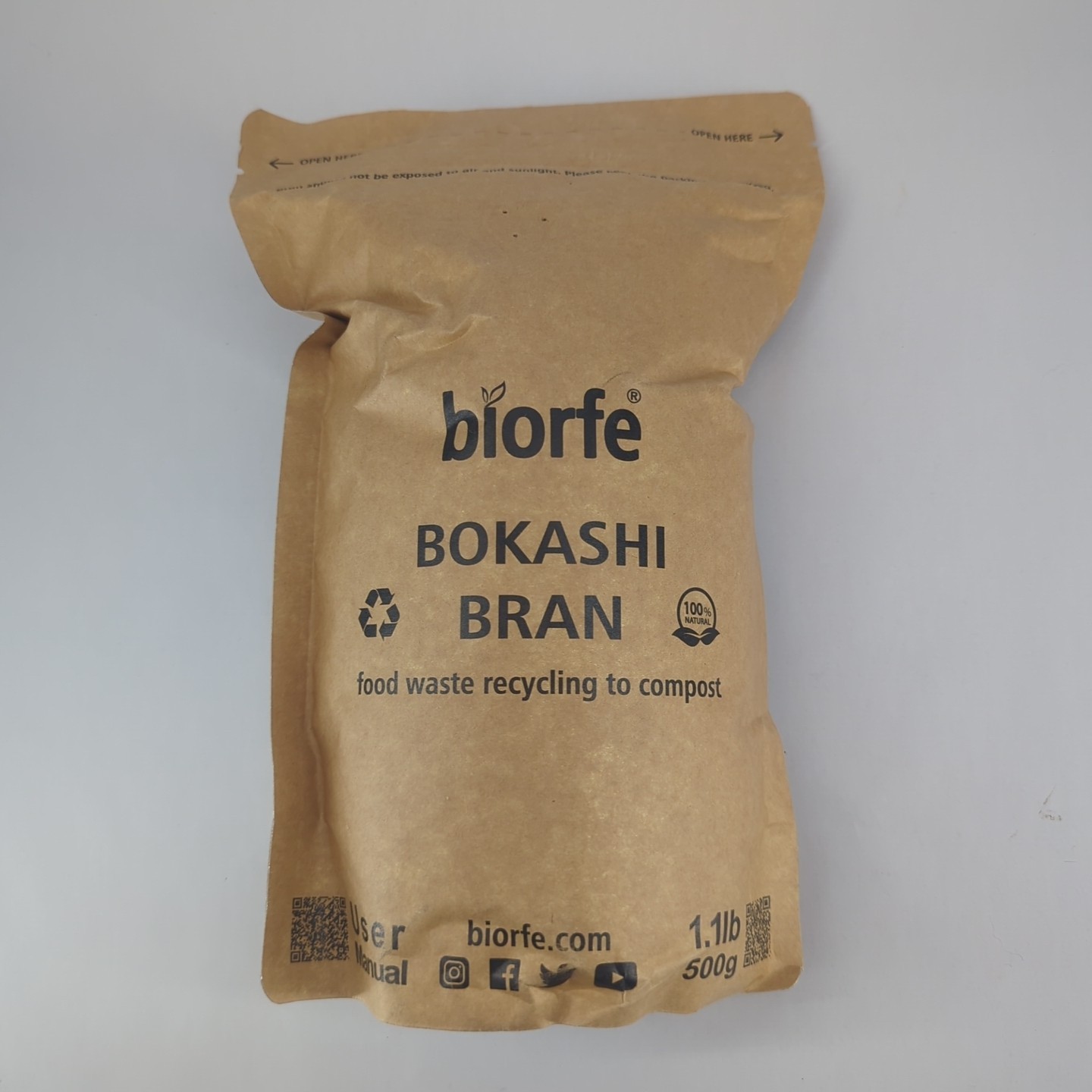 500 g, 1.1 pound Bokashi Bran Organic Compost Accelerator