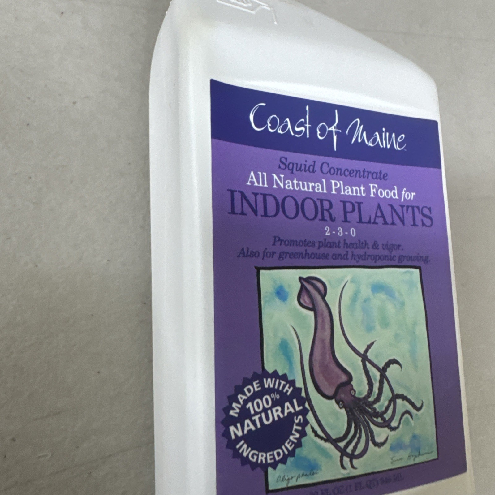 Coast of Maine Squid Concentrate Plant Food 32oz Indoor Plants 2-3-0