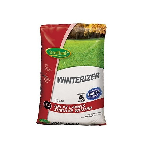 Green Thumb 32-0-10 Winterizer Lawn Fertilizer, 15M (Covers 15,000 sq ft)