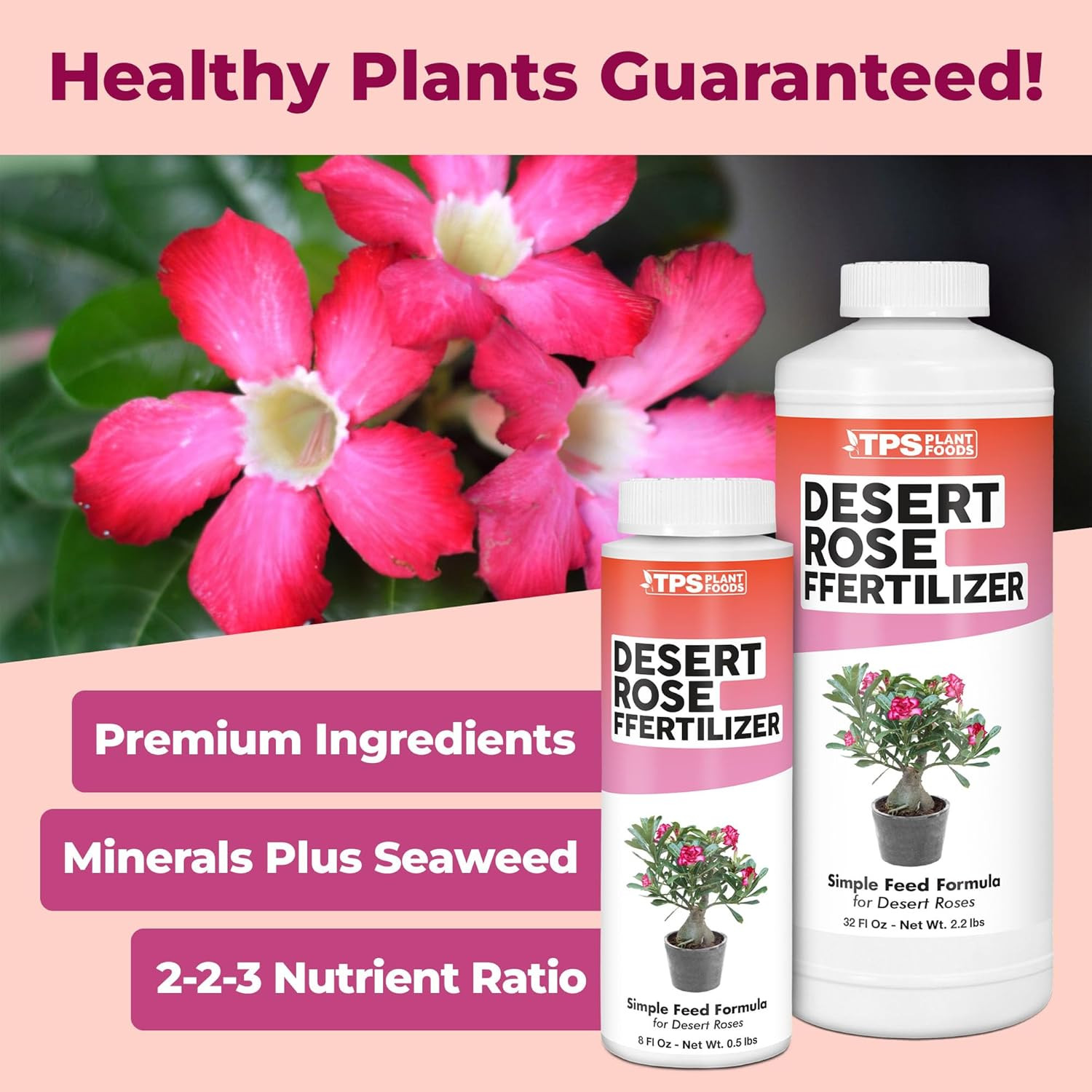 Desert Rose Fertilizer, Complete Liquid Desert Rose Plant Food, 8 Oz (250Ml)